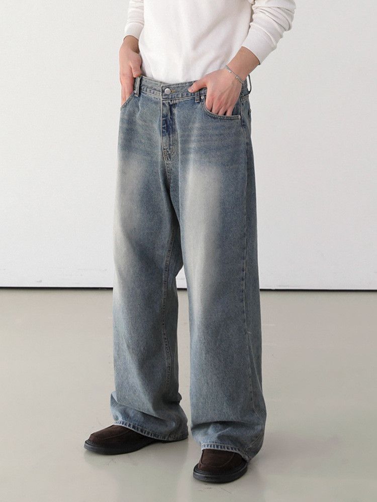 Japanese Brand × Jean Retro loose high street wide leg jeans Size US 32 / EU 48 - 4 Thumbnail