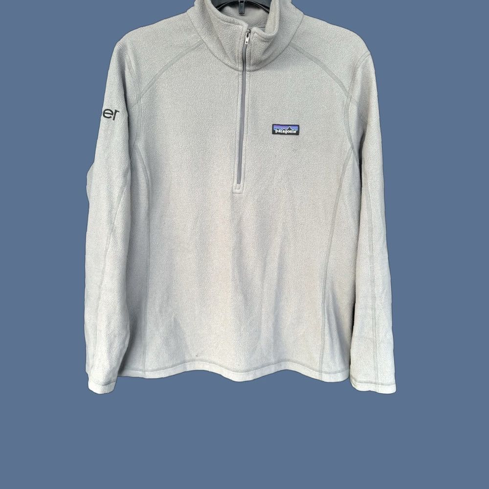 Patagonia Patagonia Women's Fleece Pullover 1/4 Zip Embroidered Logo Gray XL Hinweise: Uber Embroidery? Size XL / US 12-14 / IT 48-50 - 1 Thumbnail