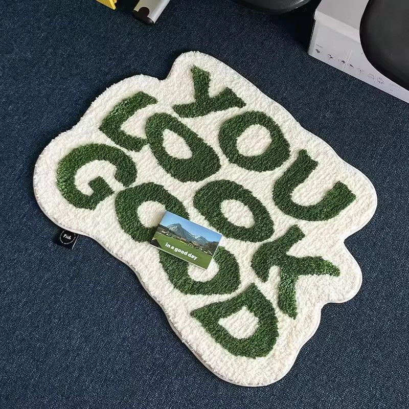 Japanese Brand "YOU LOOK GOOD" Tufted Accent Rug Size 40 X 60 cm Size ONE SIZE - 1 Thumbnail