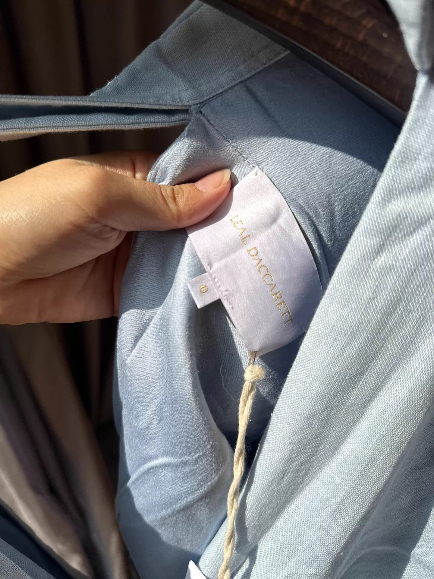 Other LEAL DACCARETT Blue Linen Tie-Up Top Size XS / US 0-2 / IT 36-38 - 3 Thumbnail