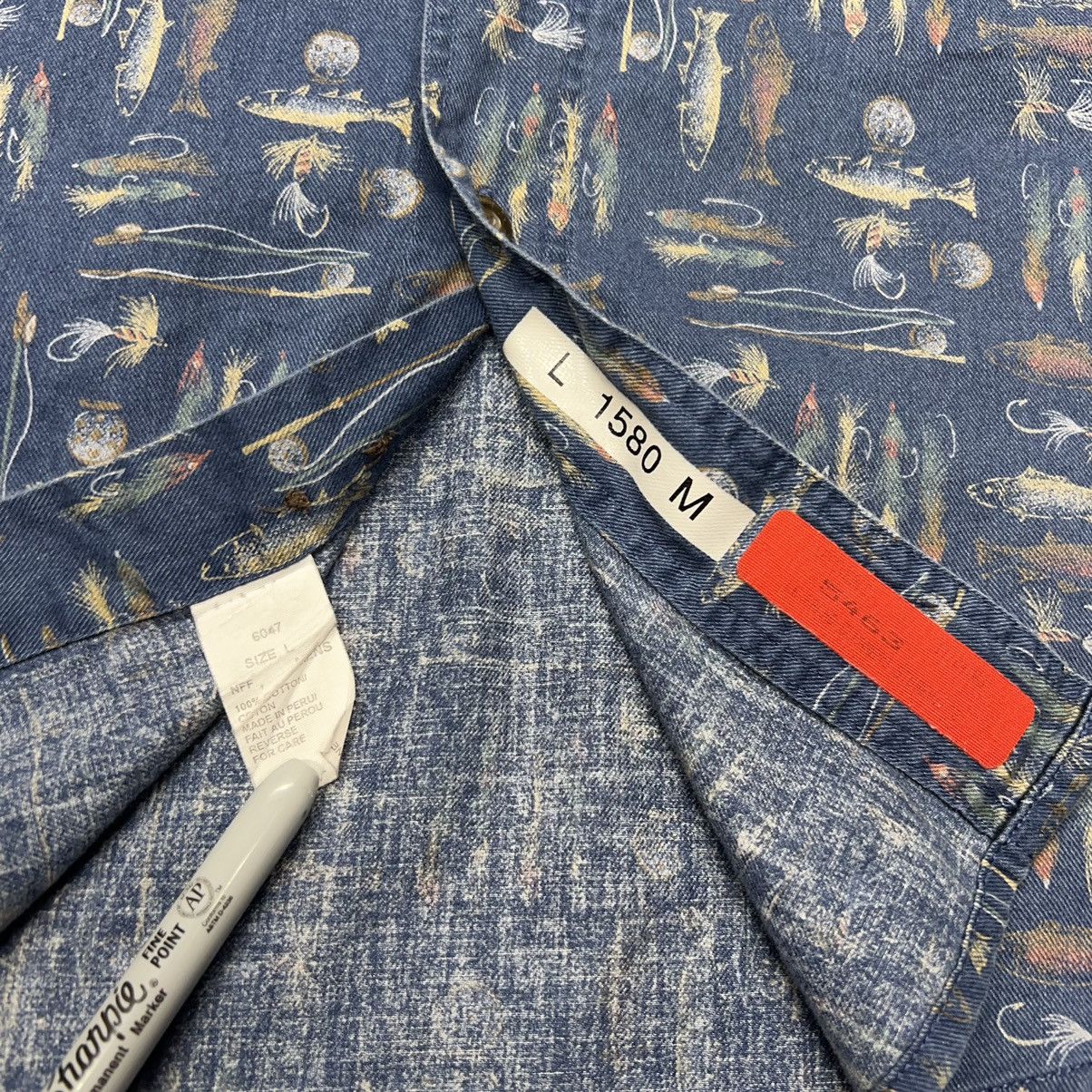 Vintage × Woolrich Woolen Mills VTG Woolrich Shirt Blue Button Down Fish Fishing Long Sleeve Size US L / EU 52-54 / 3 - 8 Thumbnail