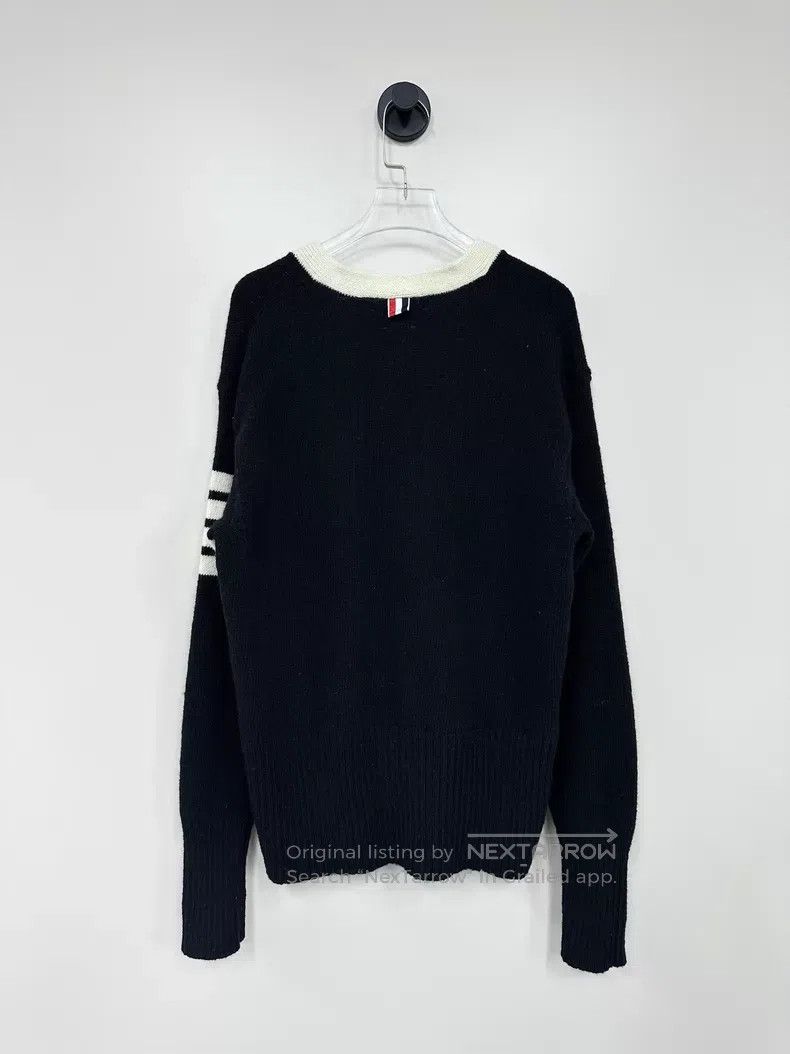 Thom Browne Thom Browne Black classic four-striped knit cardigan Size US XS / EU 42 / 0 - 2 Thumbnail
