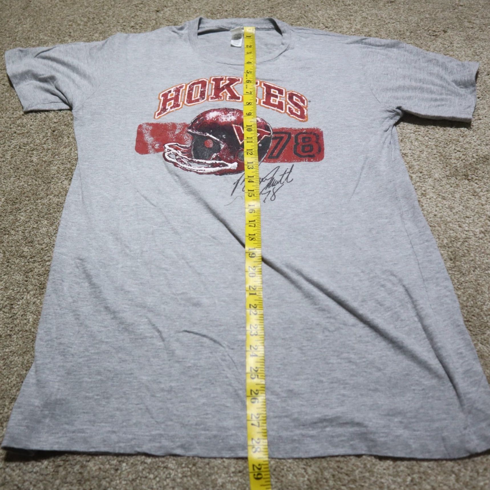 Vintage Hokies Virginia VA Gray Short Sleeve Tee T-Shirt Adult Men's Size L Large Size L / US 10 / IT 46 - 6 Thumbnail