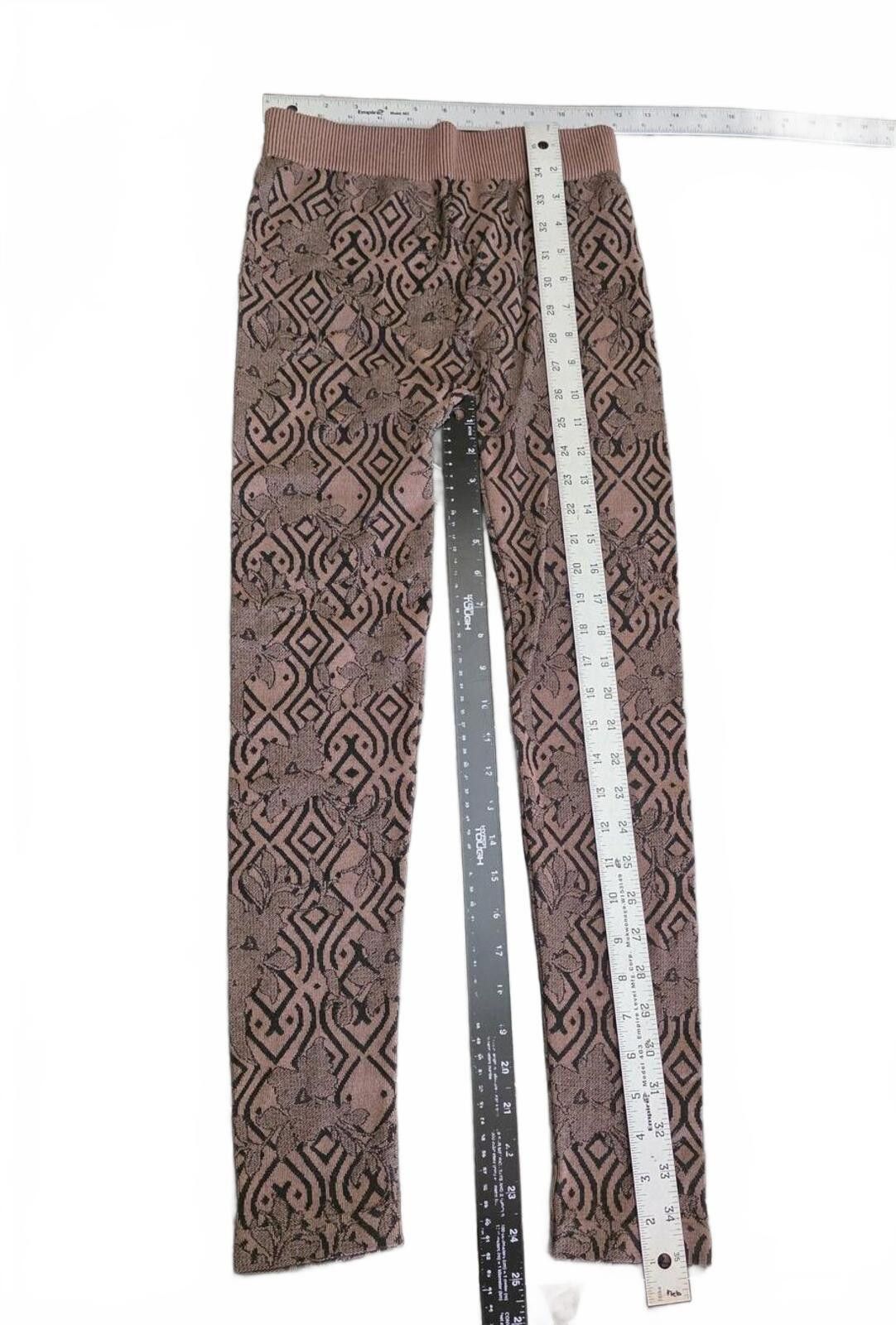 Other WinWin Ultra Stretch Brown Pattern Leggings Tights Size S-L Size 28" / US 6 / IT 42 - 5 Thumbnail