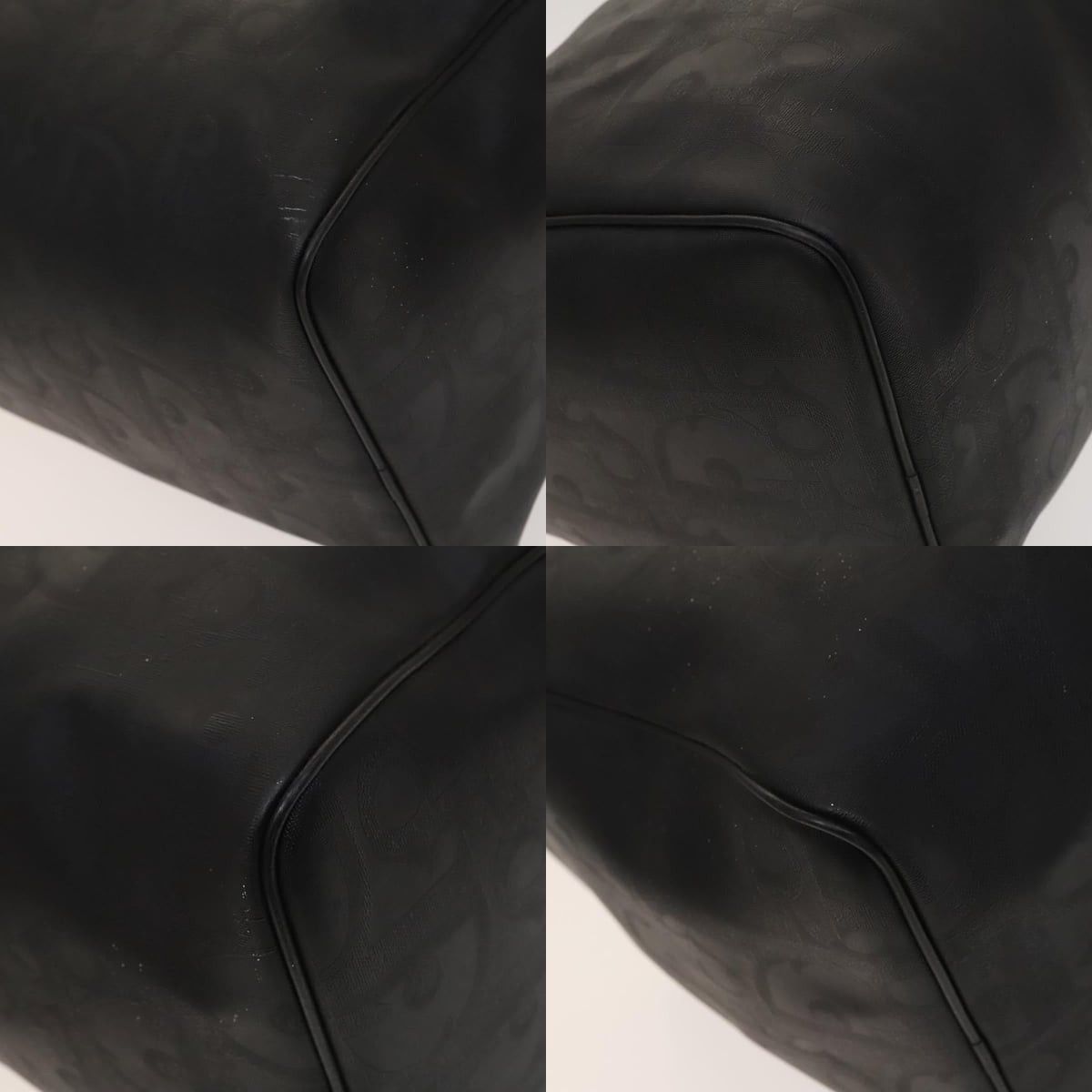 Dior DIOR Trotter Canvas Boston Bag Black Gold Size ONE SIZE - 10 Thumbnail