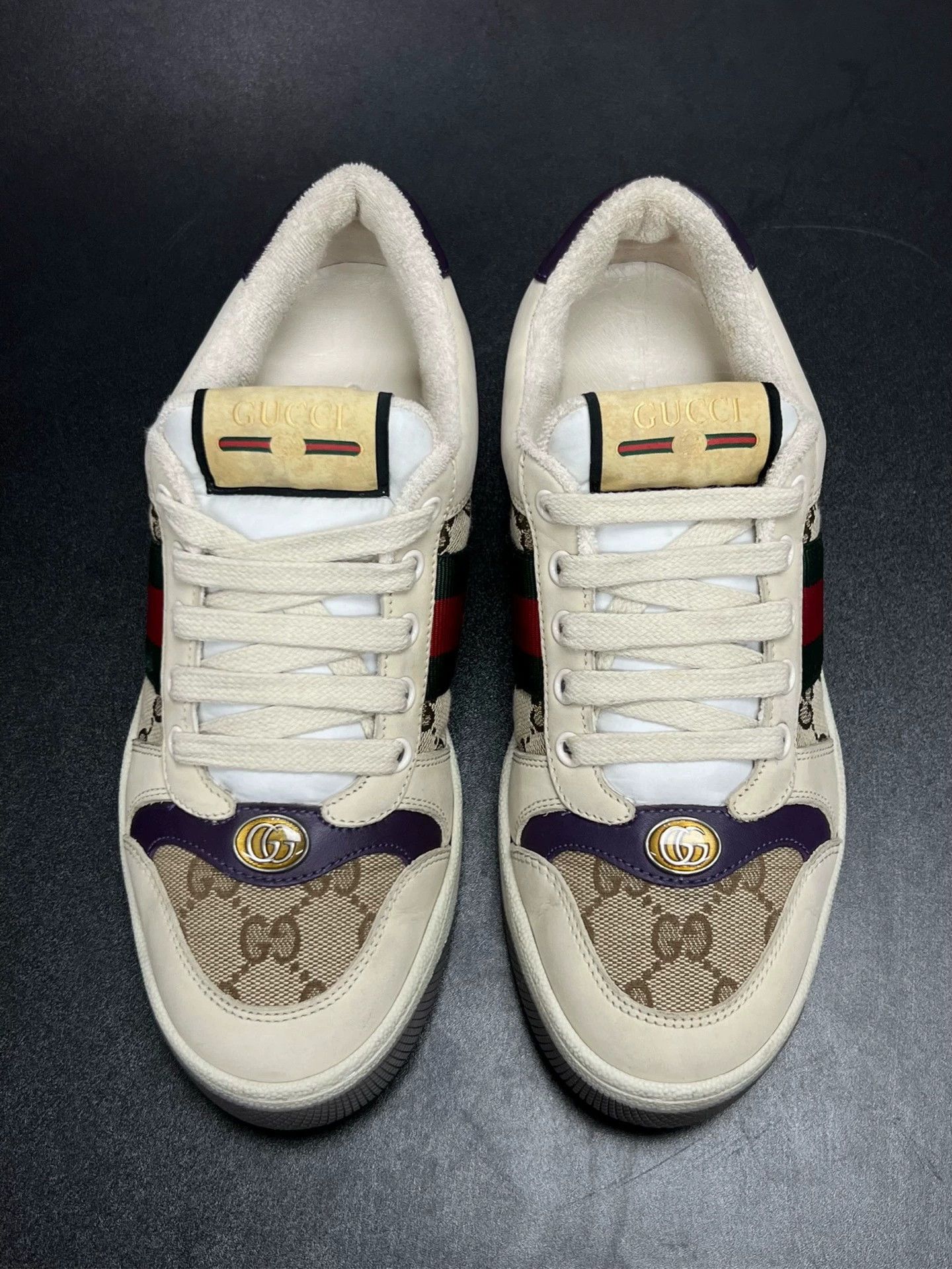 Gucci gucci gg dirty shoes in black and beige Size US 7.5 / EU 40-41 - 3 Thumbnail