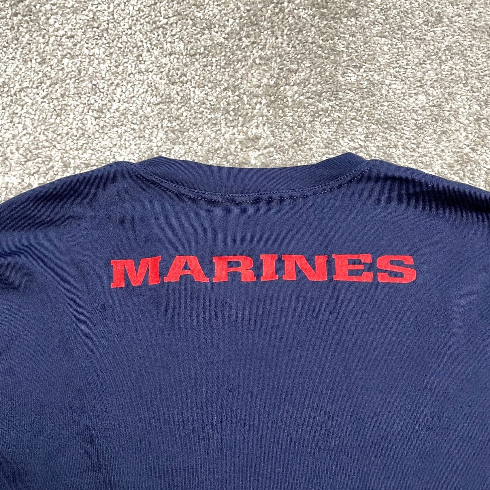 Vintage View Sports Marines Active T-Shirt Womens M Navy Blue Crew Neck Graphic Short Sleeve Shirt Mens? Size M / US 6-8 / IT 42-44 - 3 Thumbnail