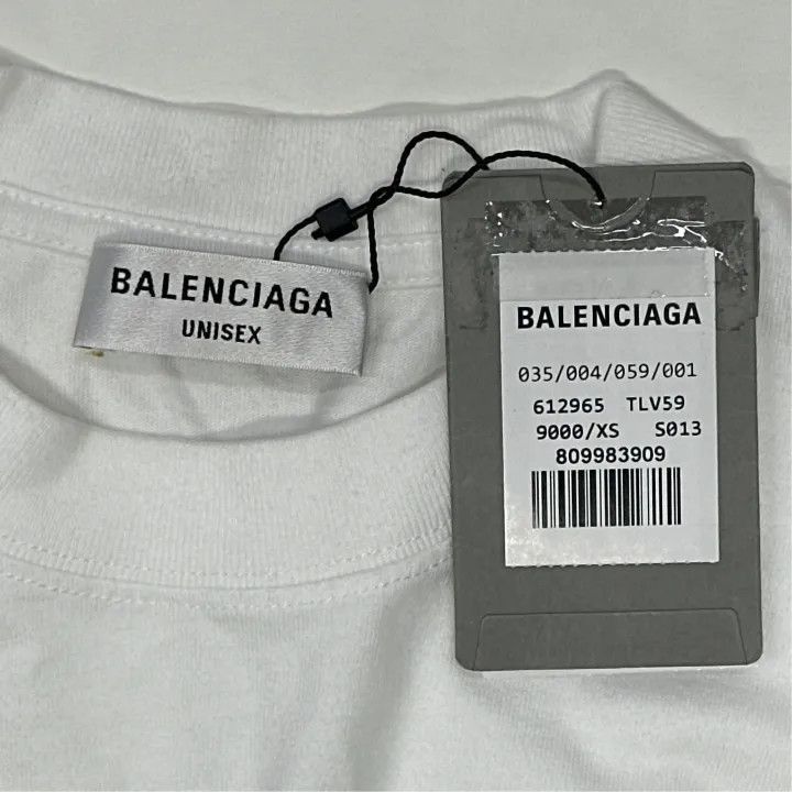Balenciaga Balenciaga White Short Sleeve Graphic T-Shirt 0079-2507 Size XS / US 0-2 / IT 36-38 - 4 Thumbnail