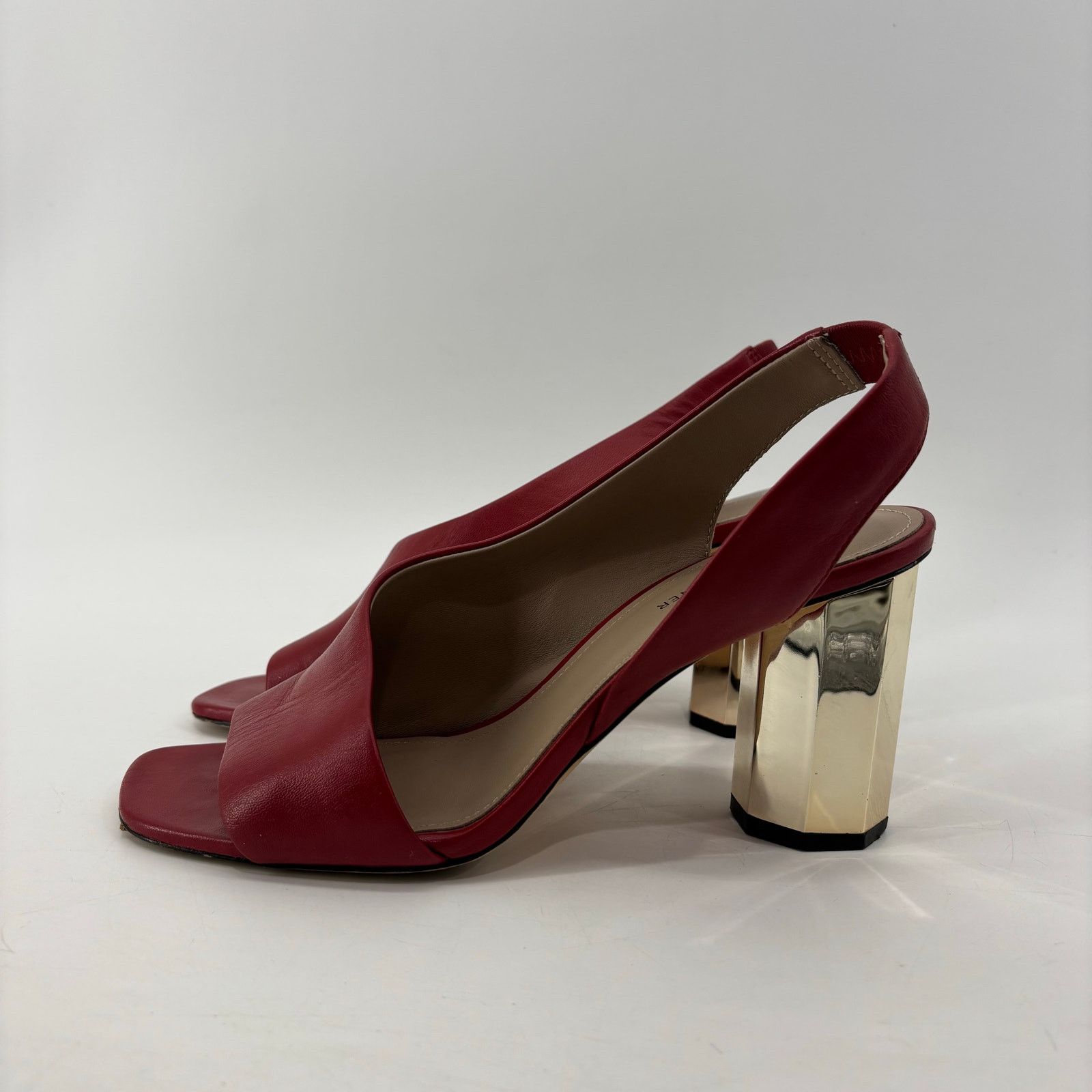 Donald Pliner Donald Pliner Womens Size 9.5 Red Open Toe Pumps Slingback Size US 9.5 / IT 39.5 - 13 Thumbnail