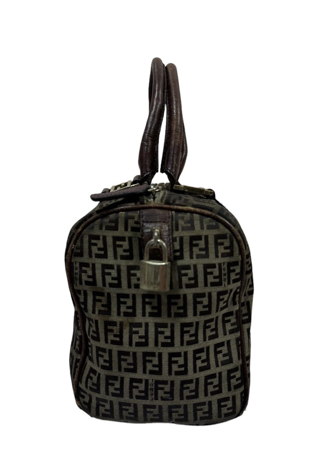 Fendi Authentic🔥Fendi Zucca Zucchino FF Logo Boston Tote Bag Size ONE SIZE - 3 Thumbnail