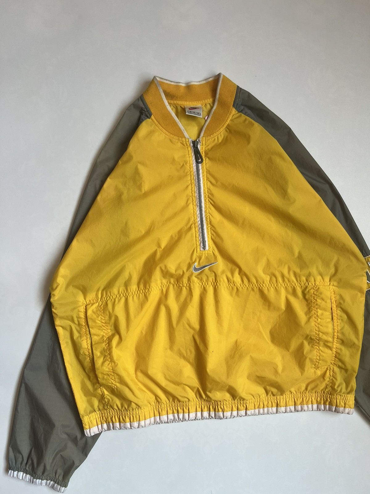 Nike Vintage 90s Nike Center Swoosh 1/4 Zip Windbreaker Size US M / EU 48-50 / 2 - 2 Thumbnail