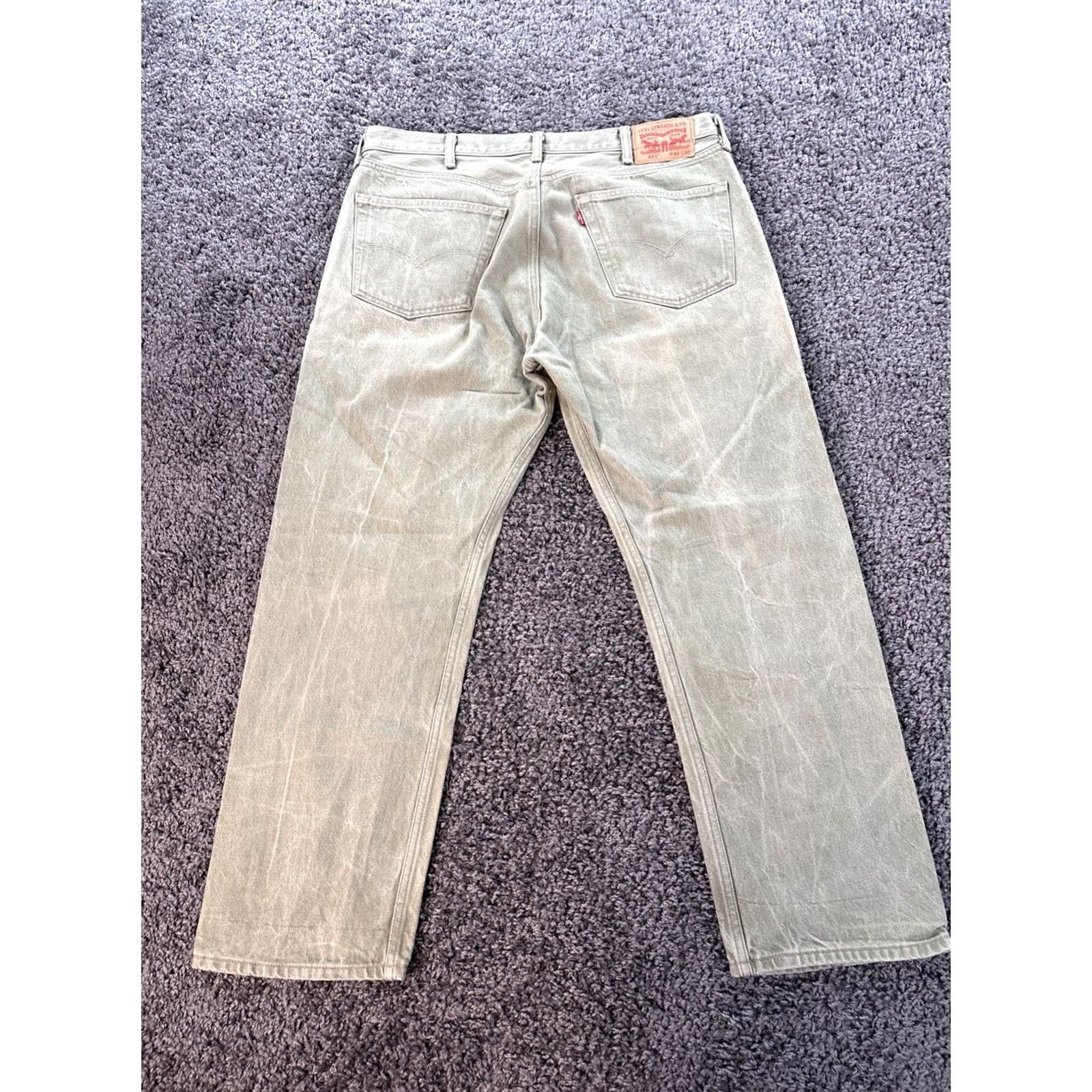 Levi's VINTAGE Levi's 501 Jeans Jeans Men 38x29 Beige Cotton 501 Series Straight Button Fly Denim 90s Cowboy USA Mens Size US 38 / EU 54 - 7 Thumbnail