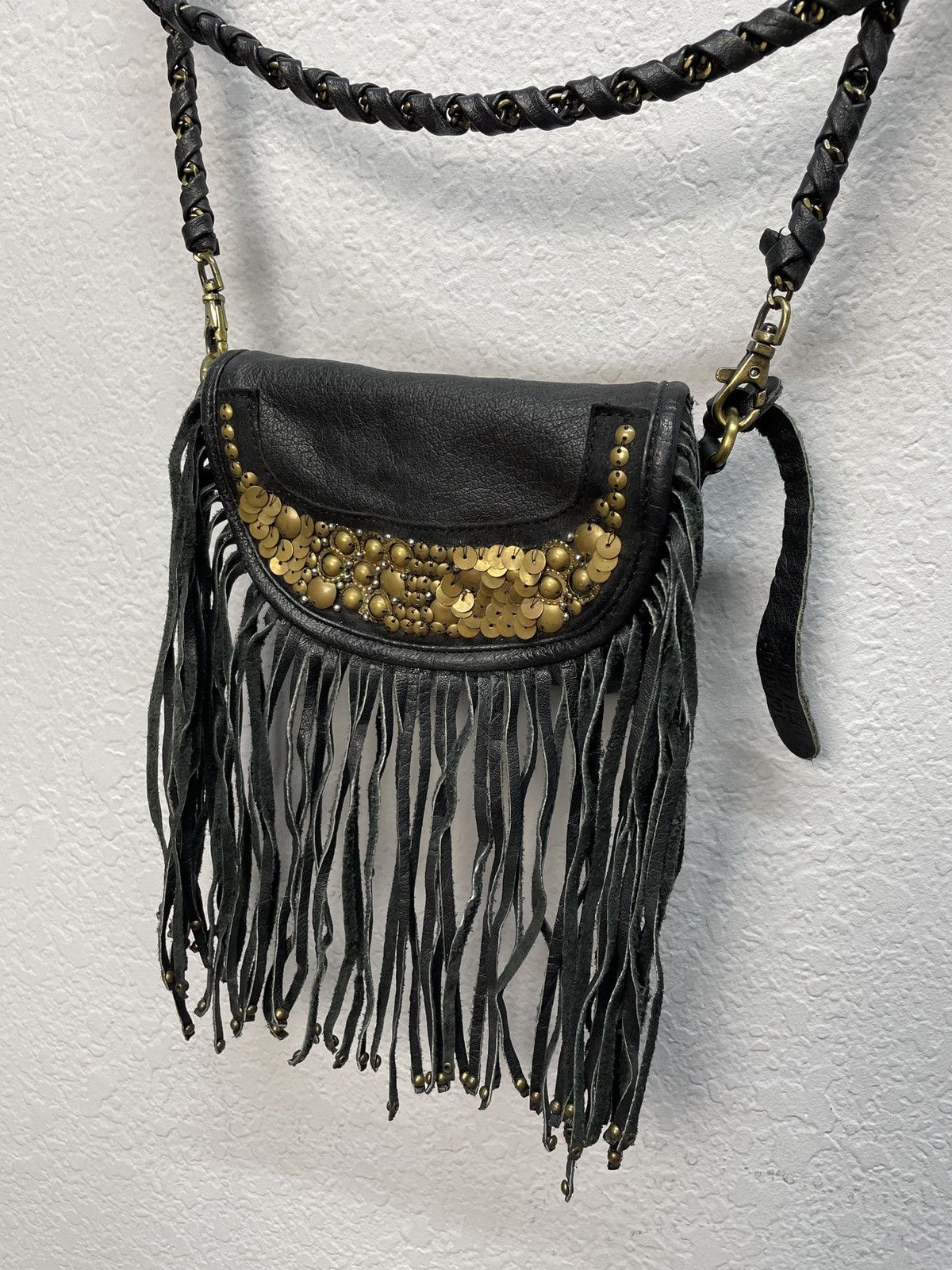 If Six Was Nine VINTAGE ARCHIVE LEATHER METAL KAMRII STYLE MESSENGER BAG 00s Size ONE SIZE - 5 Thumbnail