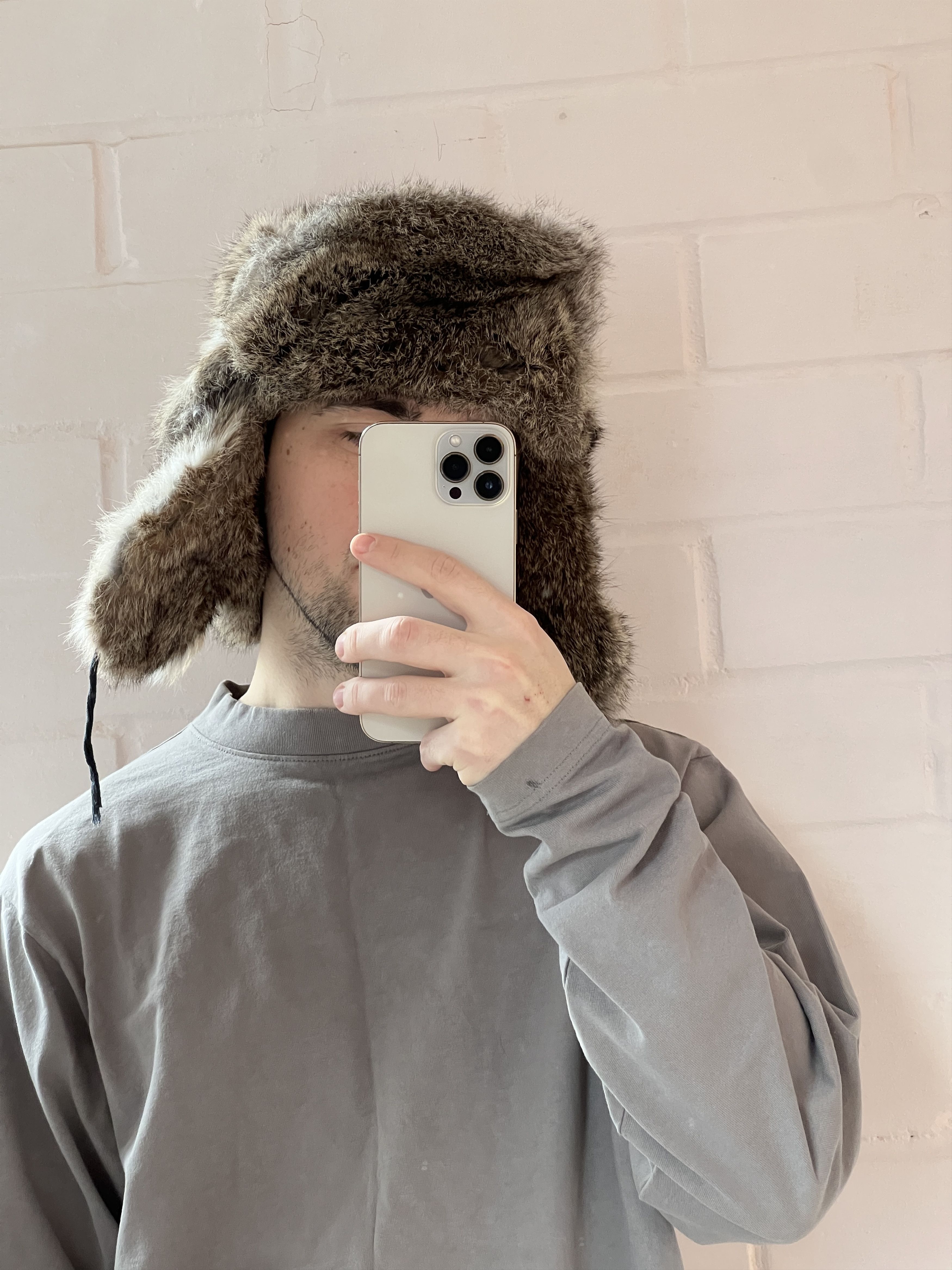Vintage Vintage Ushanka Floppy Ears Real Rabbit Fur Hat Distressed Size ONE SIZE - 3 Thumbnail