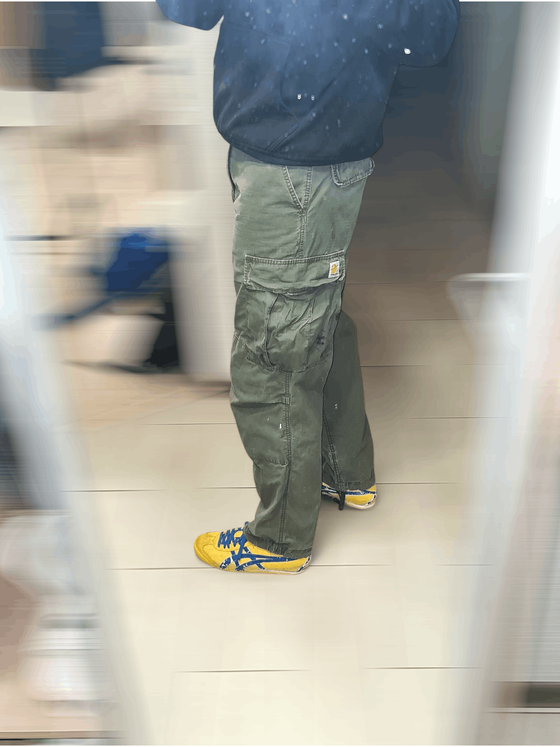 Carhartt Vintage Carhartt Cargo Painted Camo Pants Distressed Y2K Size US 33 - 1 Thumbnail