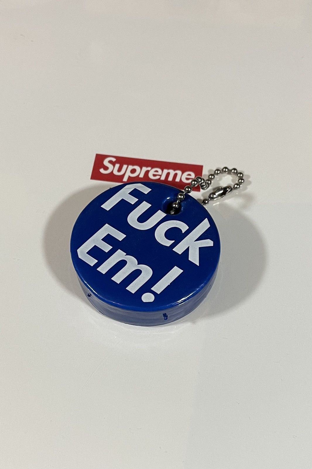 Supreme 2009SS Supreme Fuck Em! Puffy Floating Keychain Blue Size ONE SIZE - 4 Thumbnail