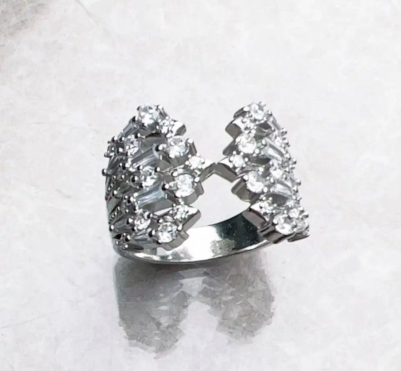 Vintage Ring with Winter Sun Rays Design Size ONE SIZE - 3 Thumbnail