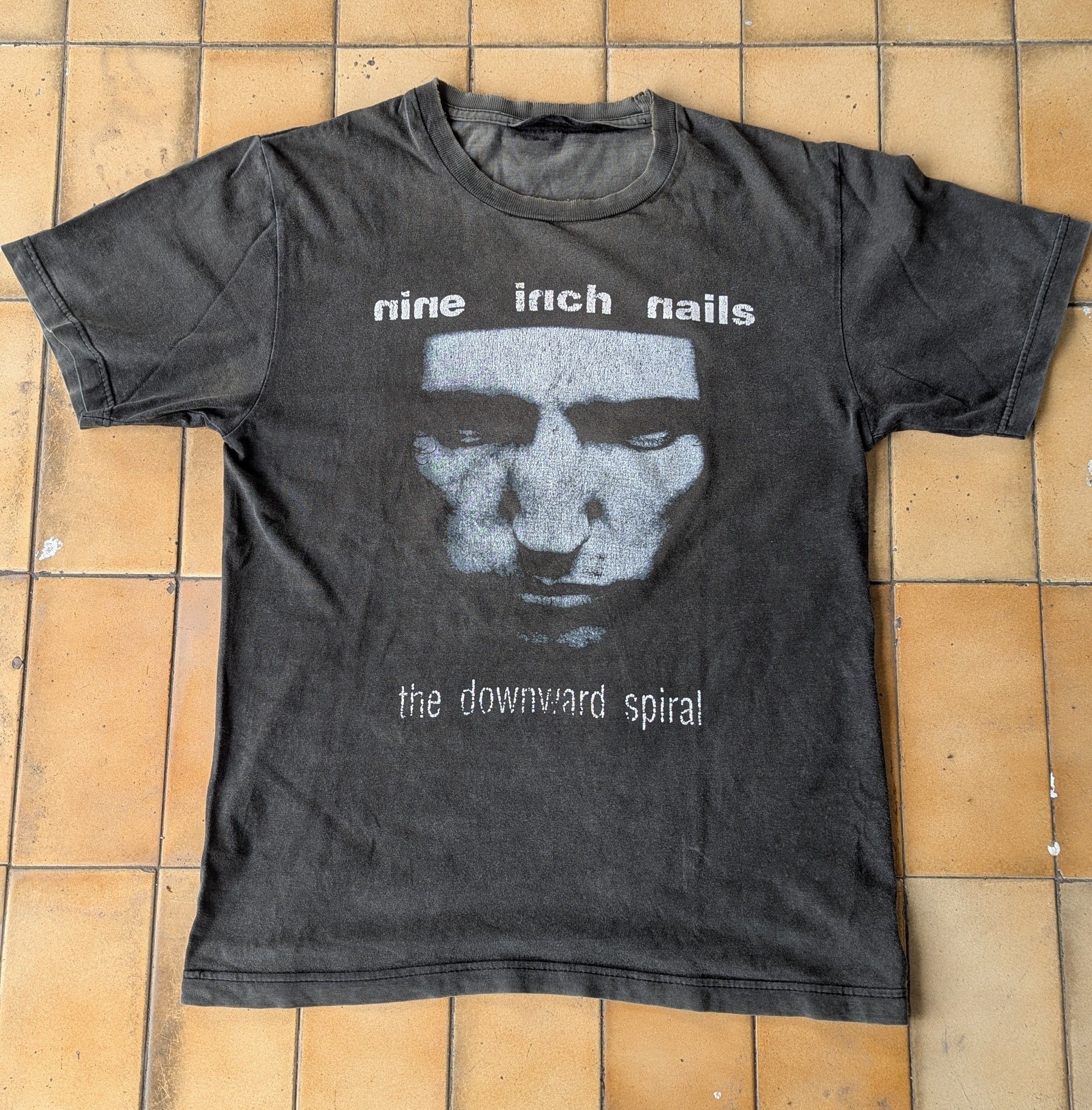 Band Tees × Rare × Vintage VINTAGE NINE INCH NAILS THE DOWNWARD 