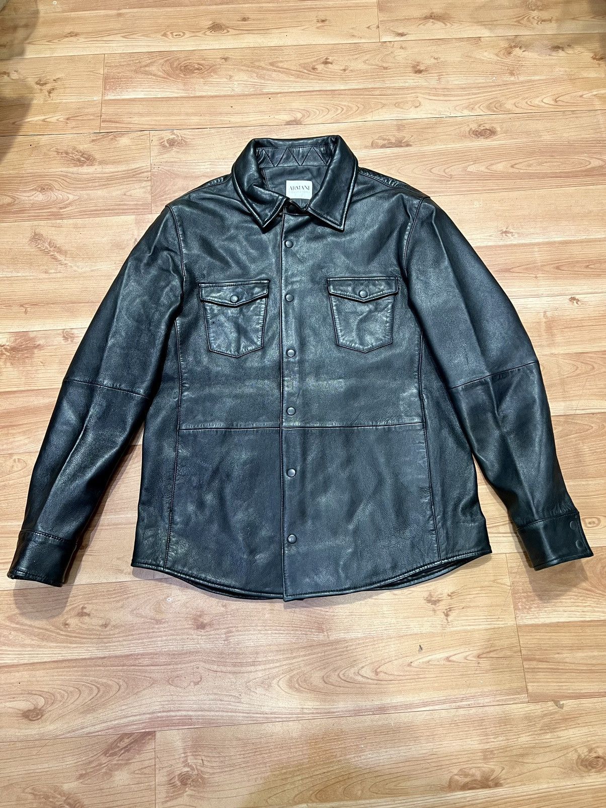 Armani Armani leather shirt jacket Size US M / EU 48-50 / 2 - 1 Thumbnail