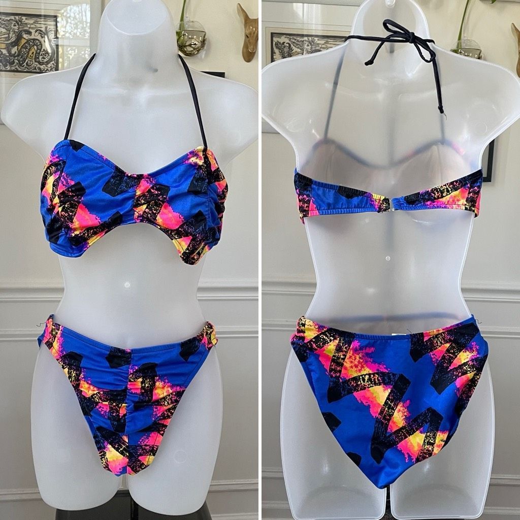 Vintage Vintage 80s Pacific Connections St Tropez Bikini Swimsuit M Size ONE SIZE - 1 Thumbnail