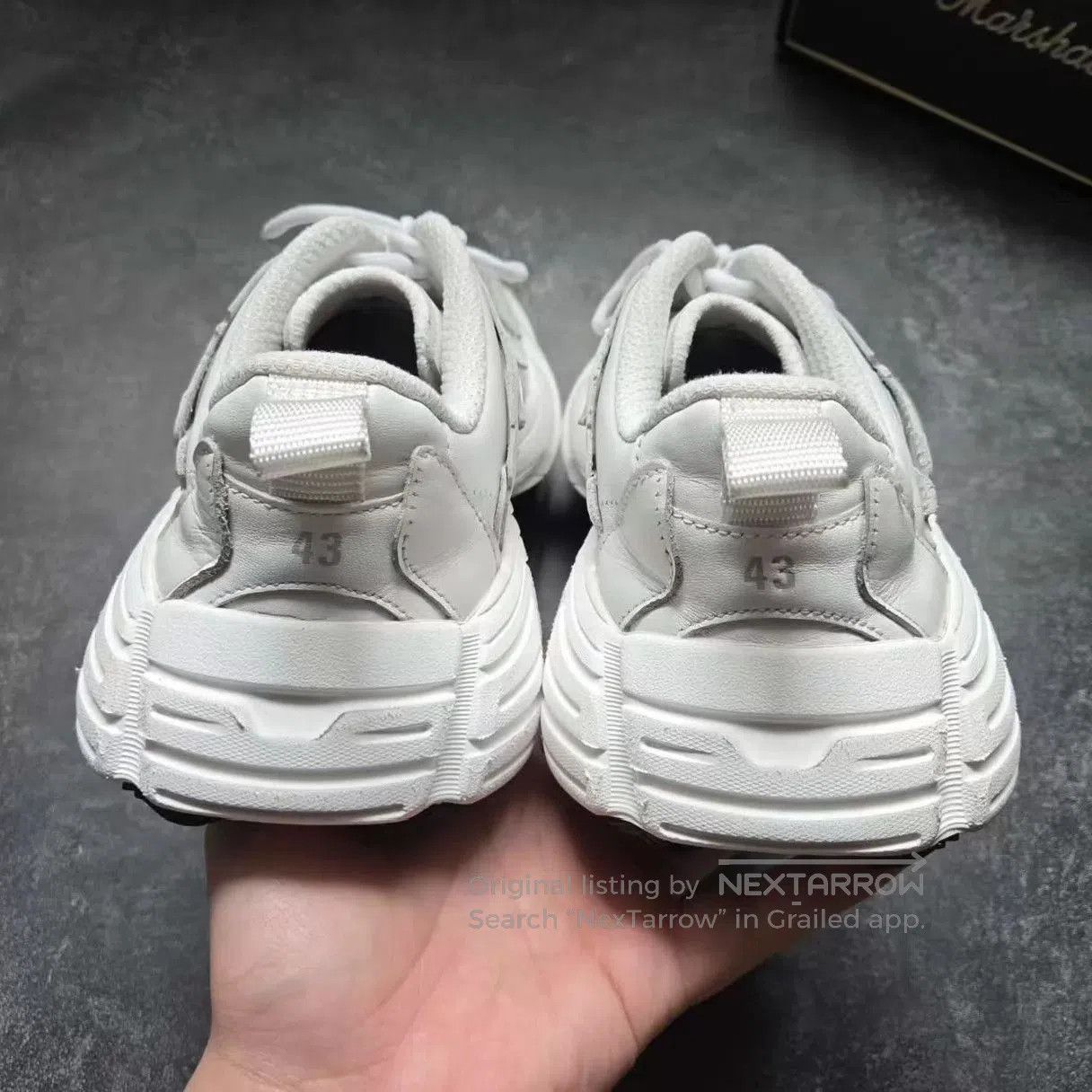 Balenciaga White Chunky Low-Top Sneakers Size 9. Size US 9 / EU 42 - 3 Thumbnail
