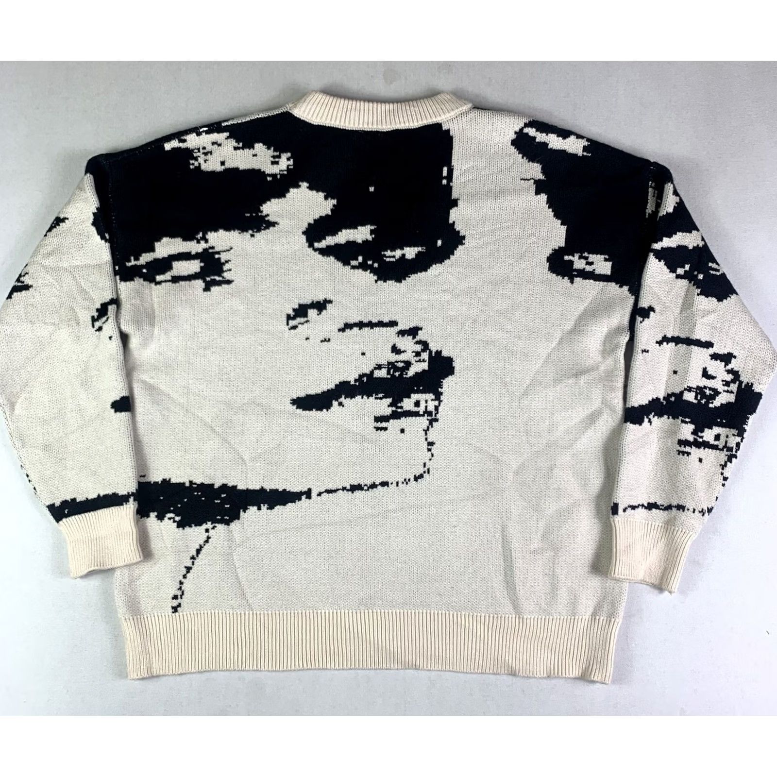 Vintage VINTAGE Giant by Tee Jays Sweater Mens XL White Mick Jagger Face Graphic Made in USA 90s vtgov Size US XL / EU 56 / 4 - 4 Thumbnail
