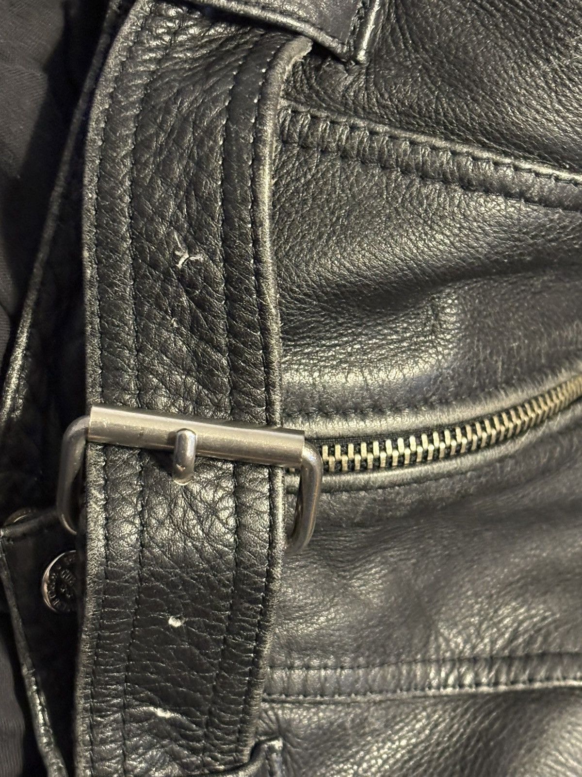 Guess Vintage Guess Marciano Genuine Leather Moto Jacket Medium Size US M / EU 48-50 / 2 - 10 Thumbnail