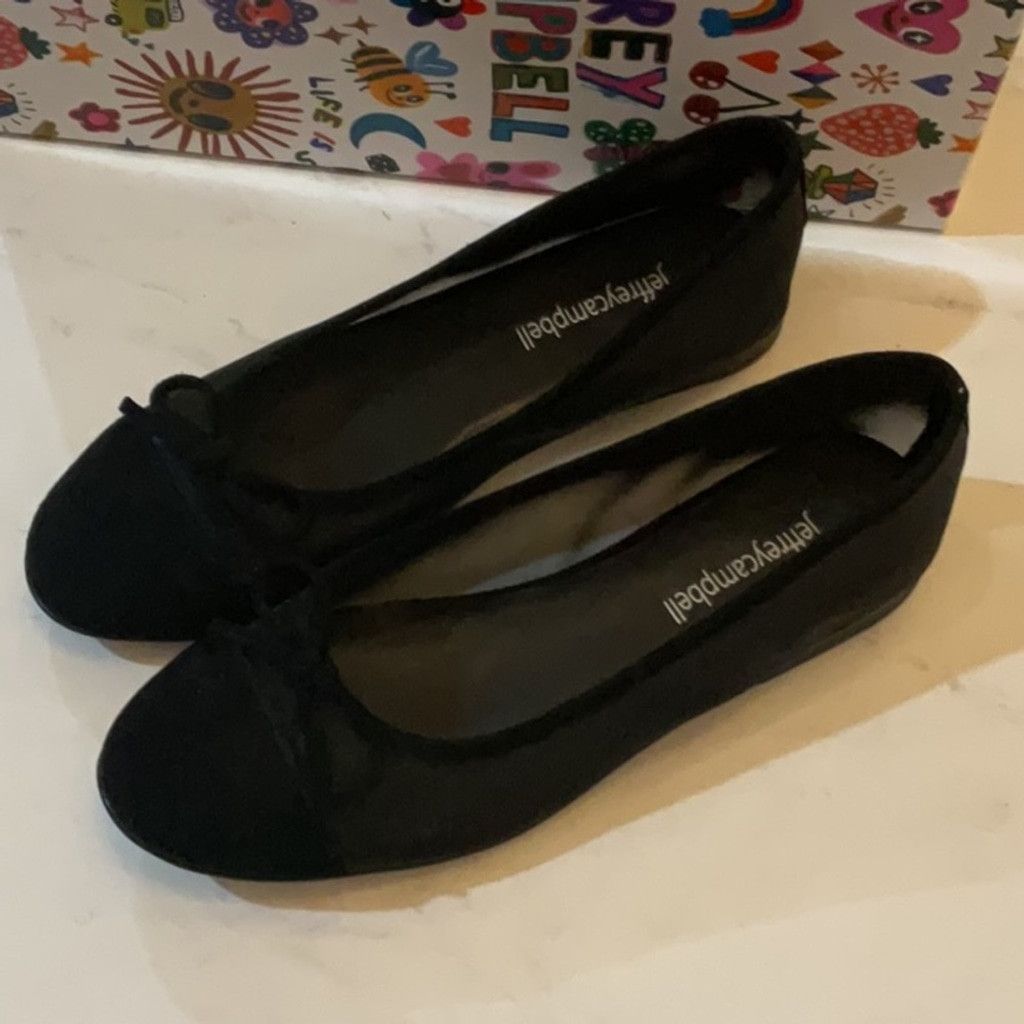 Jeffrey Campbell Releve Flat in Black, Size: 6
