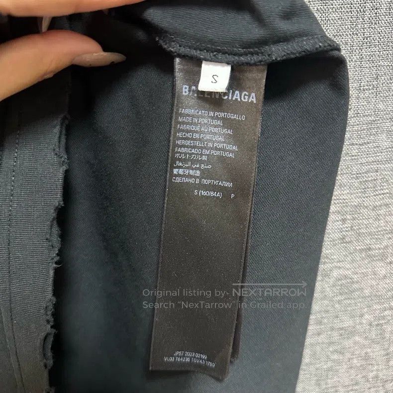 Balenciaga Balenciaga Black Blurred Lettering Size S Size US S / EU 44-46 / 1 - 4 Thumbnail
