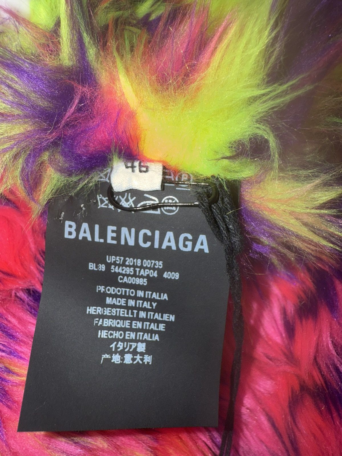 Balenciaga Balenciaga Neon Fur Lined Denim Vest Size US S / EU 44-46 / 1 - 5 Thumbnail