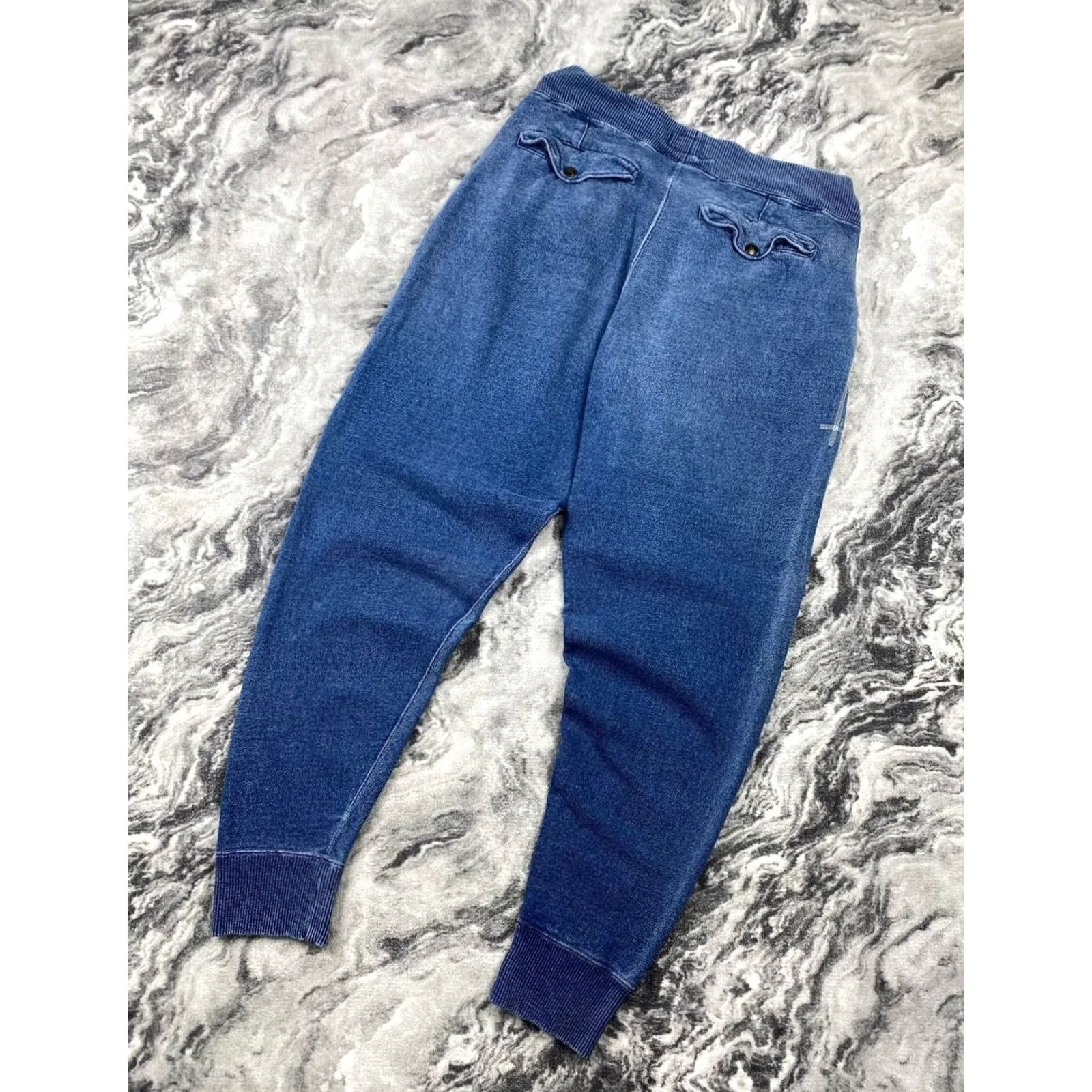 Ralph Lauren Ralph Lauren RRL Indigo Cotton Sweatpants Men L Blue Size US 33 - 2 Thumbnail