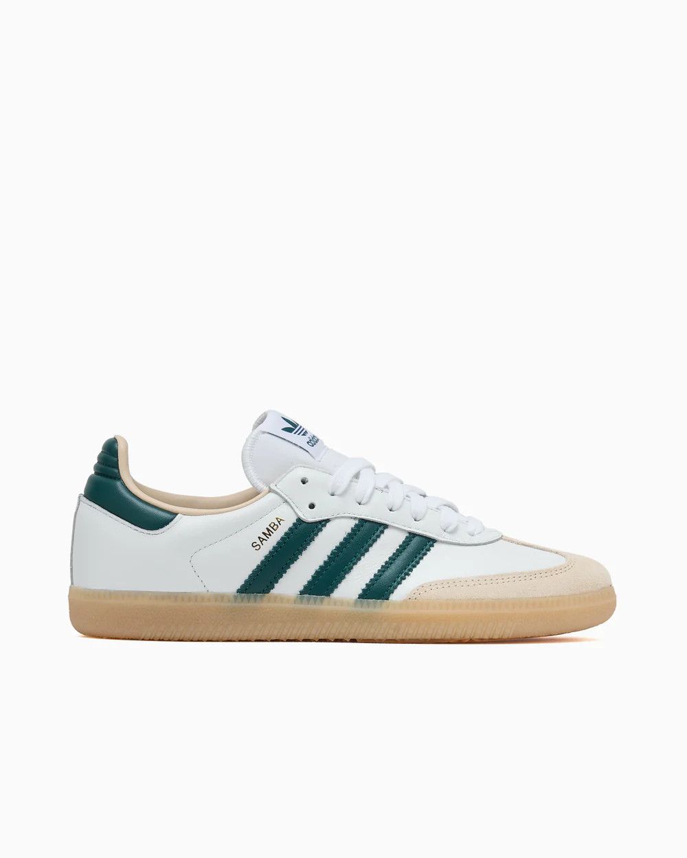 Adidas o1mle0426 Unisex Samba Low-Top Sneakers in White/Green Size US 7.5 / EU 40-41 - 1 Thumbnail
