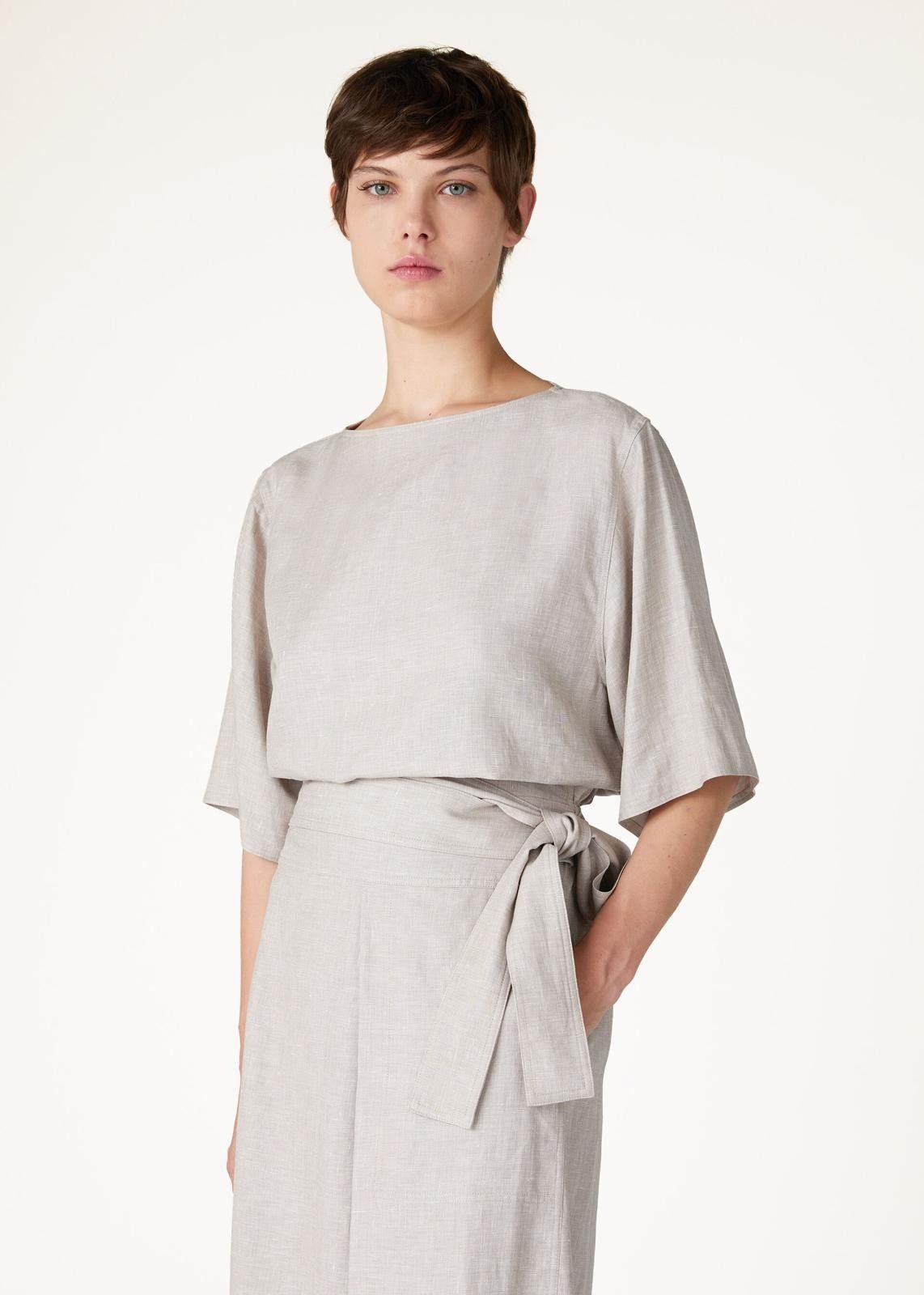 Loro Piana o1srvl11e0725 FAO0423 Mara T-Shirt in Grey Size L / US 10 / IT 46 - 2 Thumbnail