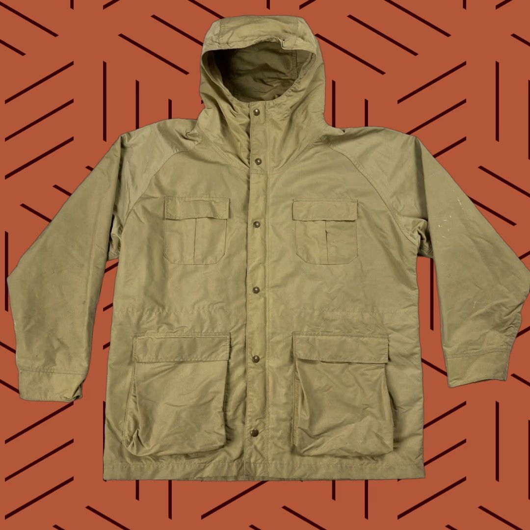 Vintage VINTAGE L.L. BEAN MEN'S HOODED BAXTER STATE PARKA JACKET XL BEIGE NYLON 80s Size US XL / EU 56 / 4 - 1 Thumbnail
