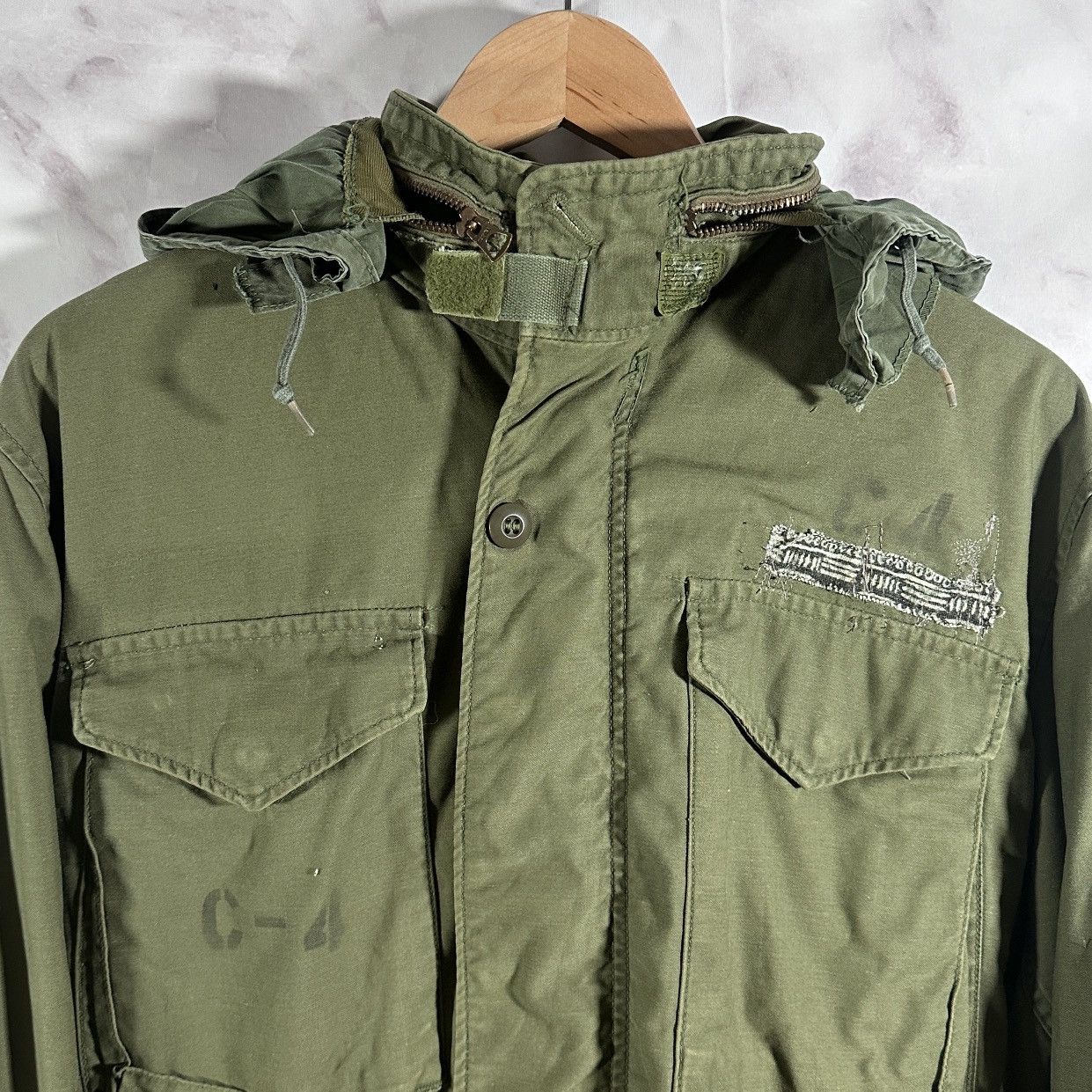 Vintage Reworked U.S. Military M65 Green Field Coat Size US S / EU 44-46 / 1 - 3 Thumbnail