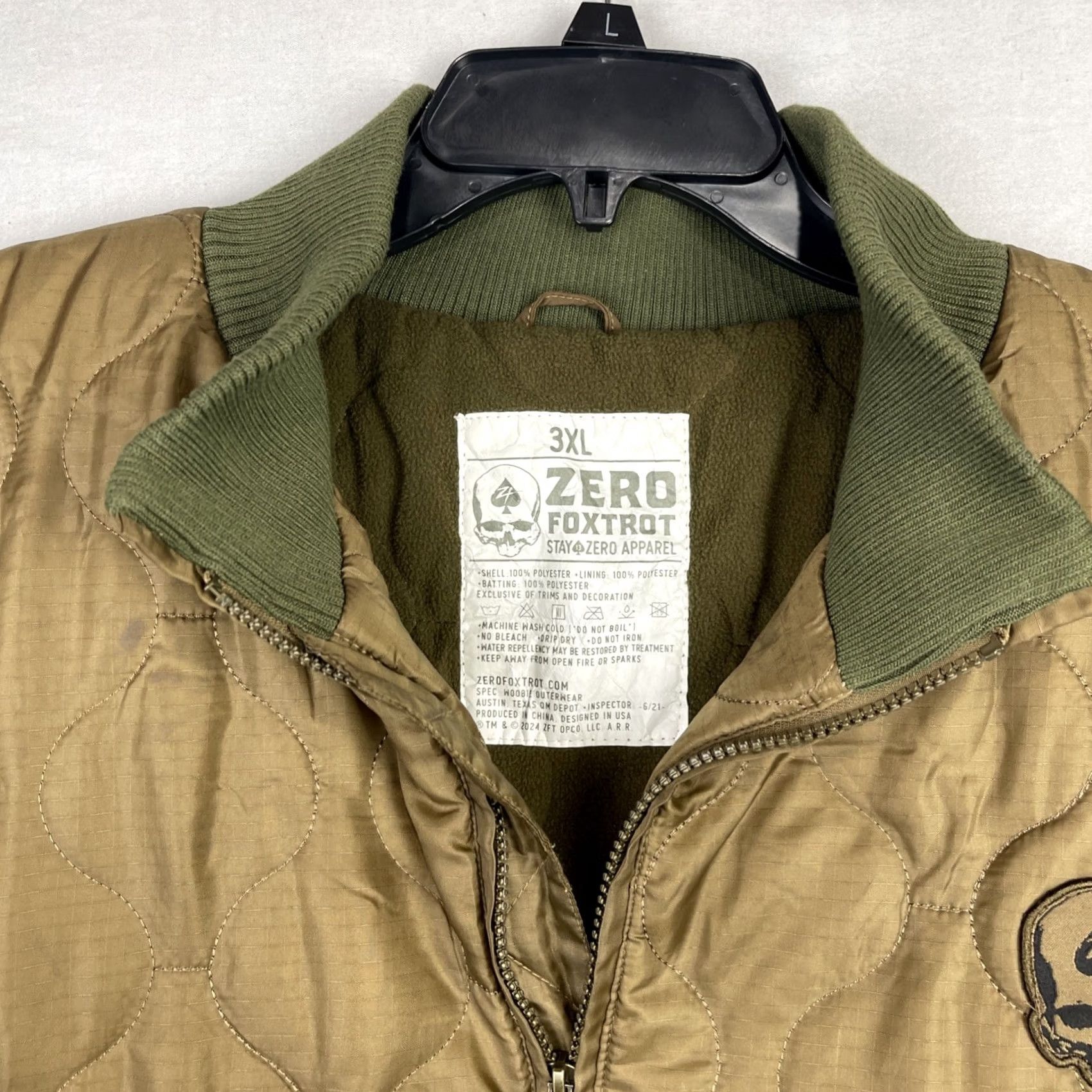 Vintage Zero Foxtrot Jacket Mens 3XL Green Quilted Bomber Fleece Lined Woobie Tanker Jacket Size US XXL / EU 58 / 5 - 5 Thumbnail