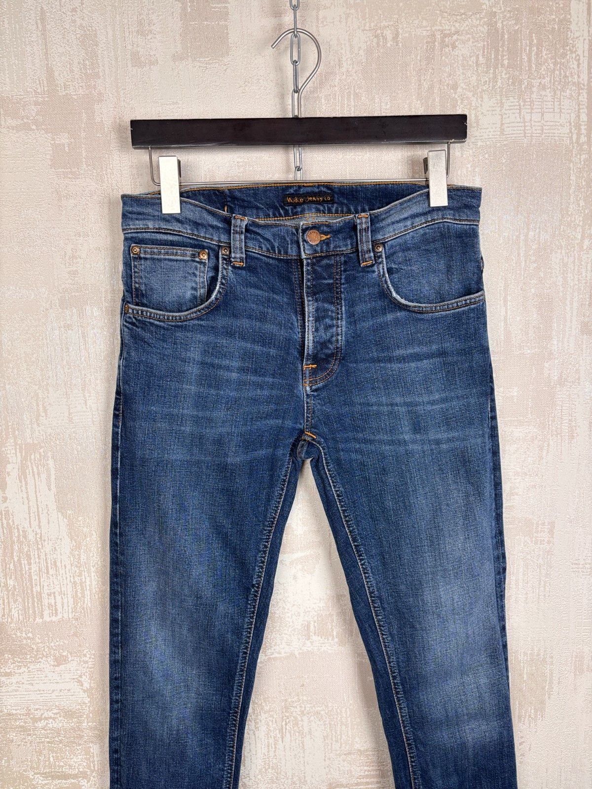 Nudie Jeans Nudie Jeans Co Grim Tim Dark Blue Orange W 32 L 34 Size US 32 / EU 48 - 3 Thumbnail