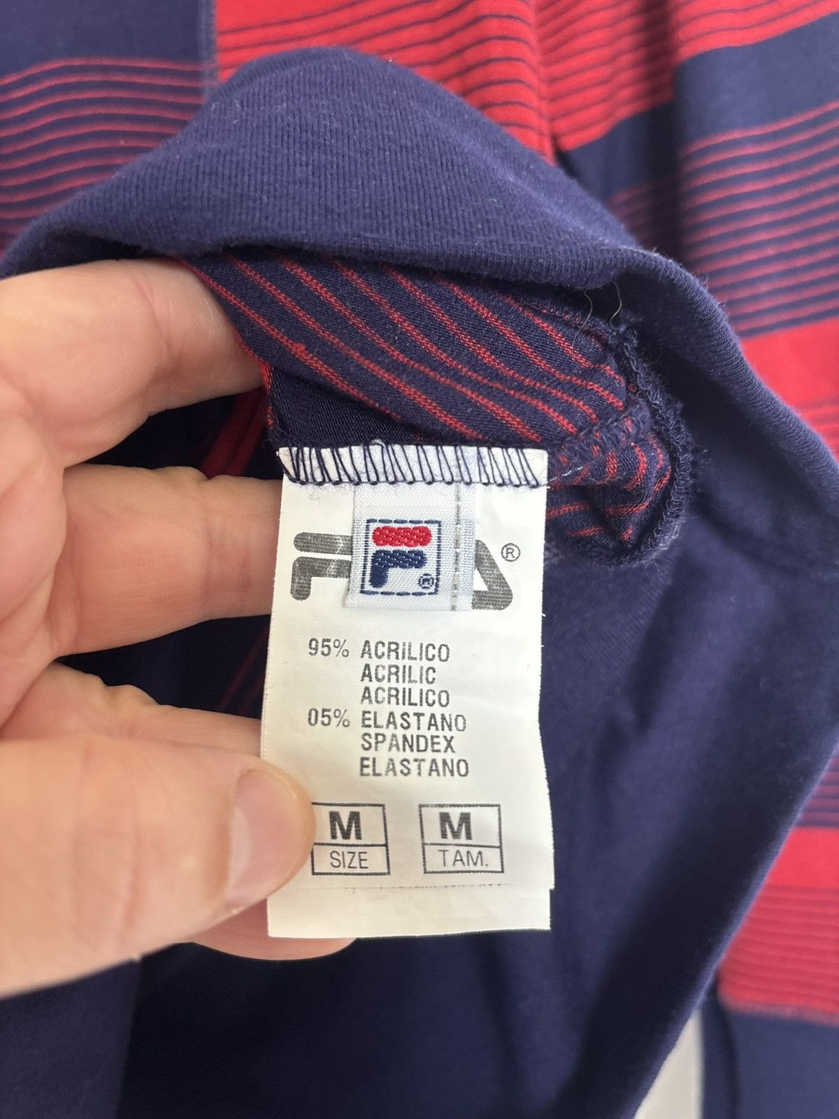Fila Fila v neck patterned stretchy top Medium vintage Size M / US 6-8 / IT 42-44 - 6 Thumbnail