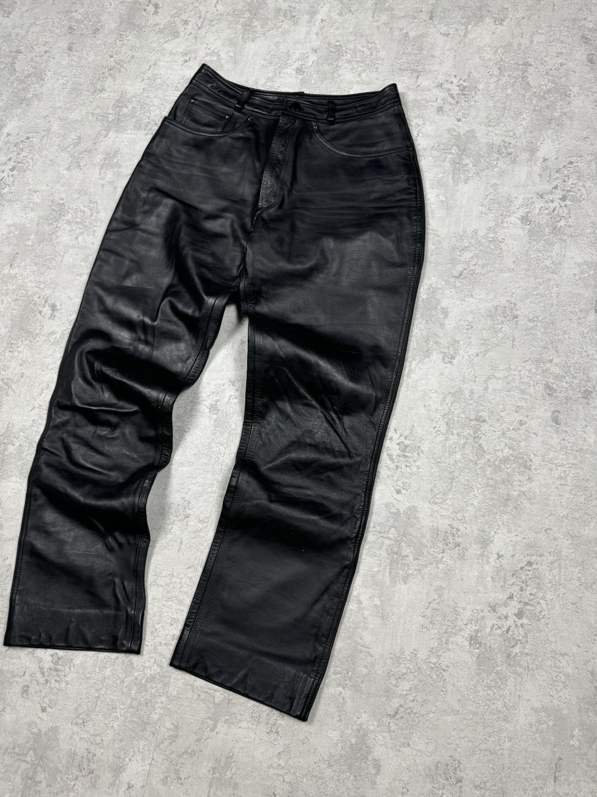 Genuine Leather Vintage IXS Genuine Leather Motorcycle Biker Pants Size 44/L Size US 35 - 3 Thumbnail