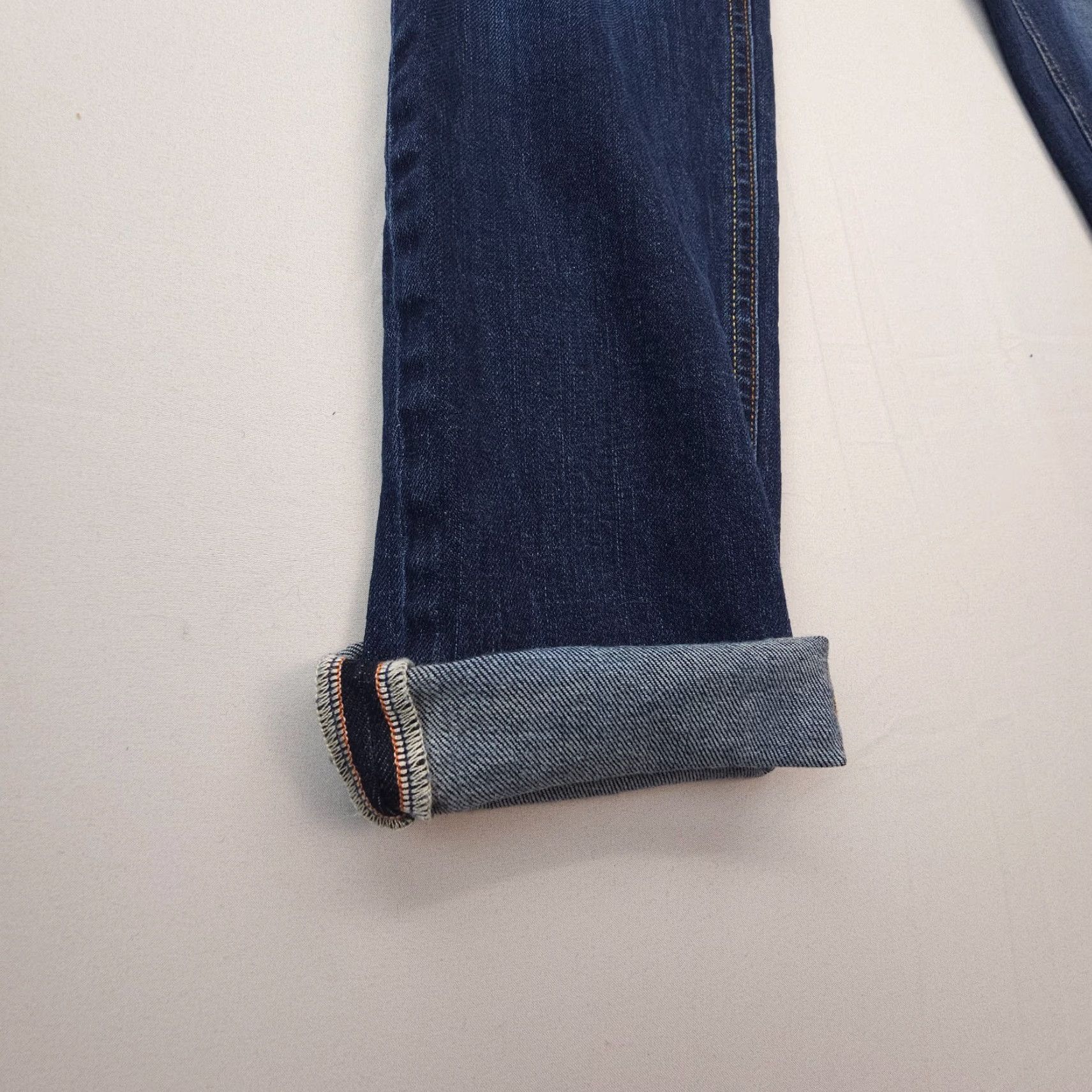 Vintage Spoke London Slim Taper Jeans Mens 32 Blue Dark Wash Stretch Denim Size US 32 / EU 48 - 2 Thumbnail