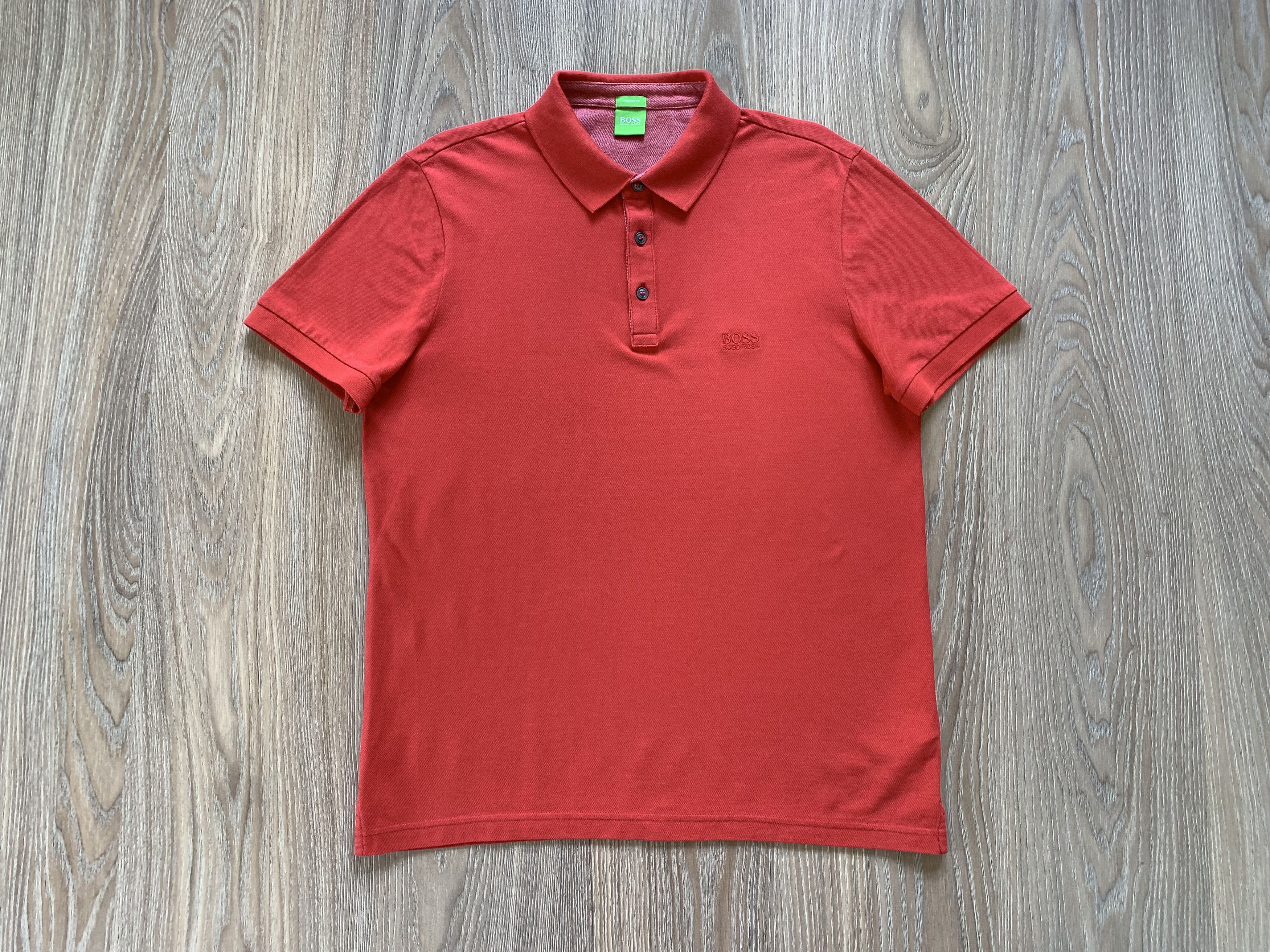 Hugo Boss Hugo Boss Modern Fit Cotton Mens Red Polo Shirt Size US M / EU 48-50 / 2 - 2 Thumbnail