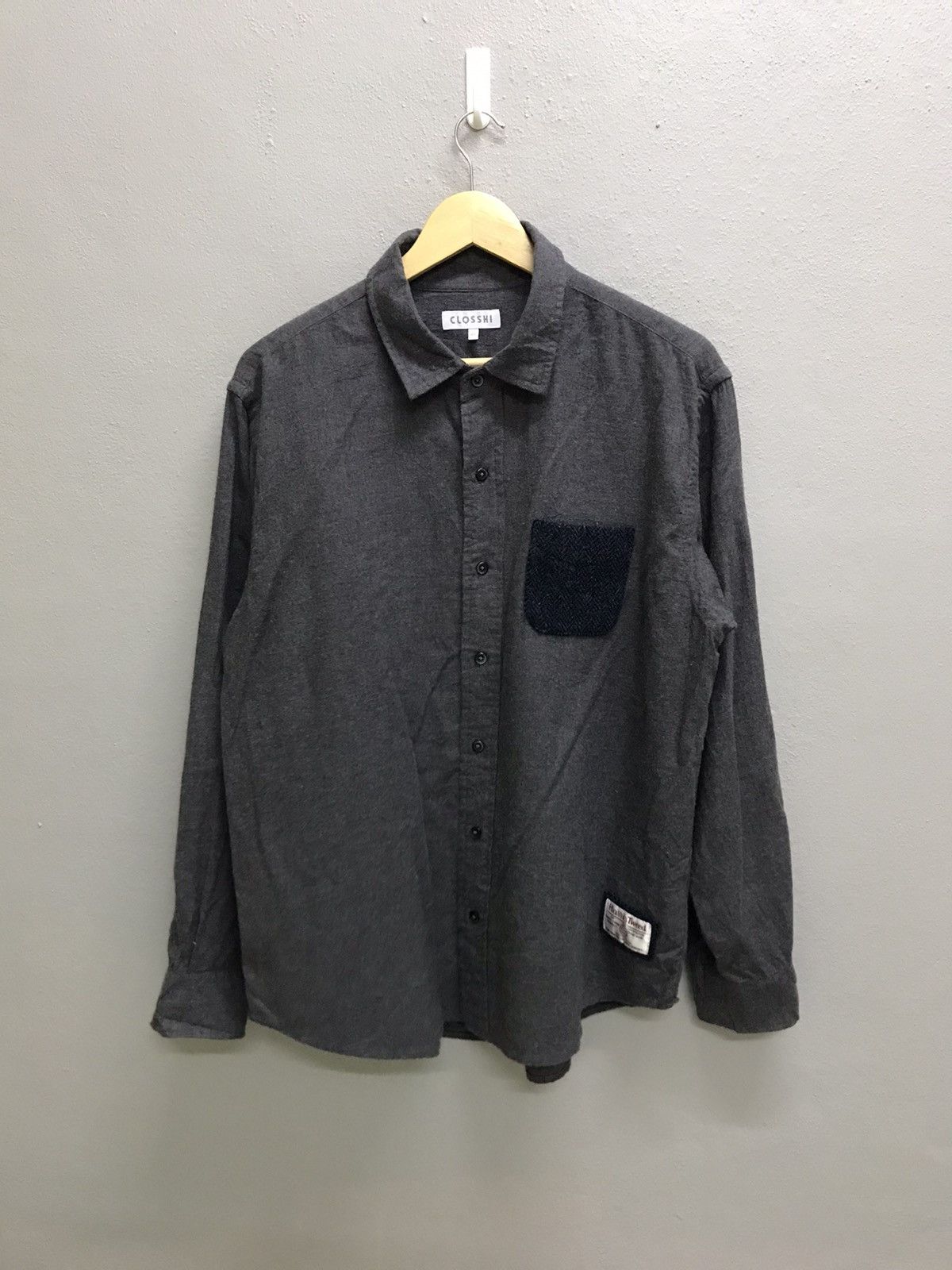 Harris Tweed VINTAGE CLOSSHI X HARRIS TWEED BUTTON UP SHIRT Size US L / EU 52-54 / 3 - 3 Thumbnail