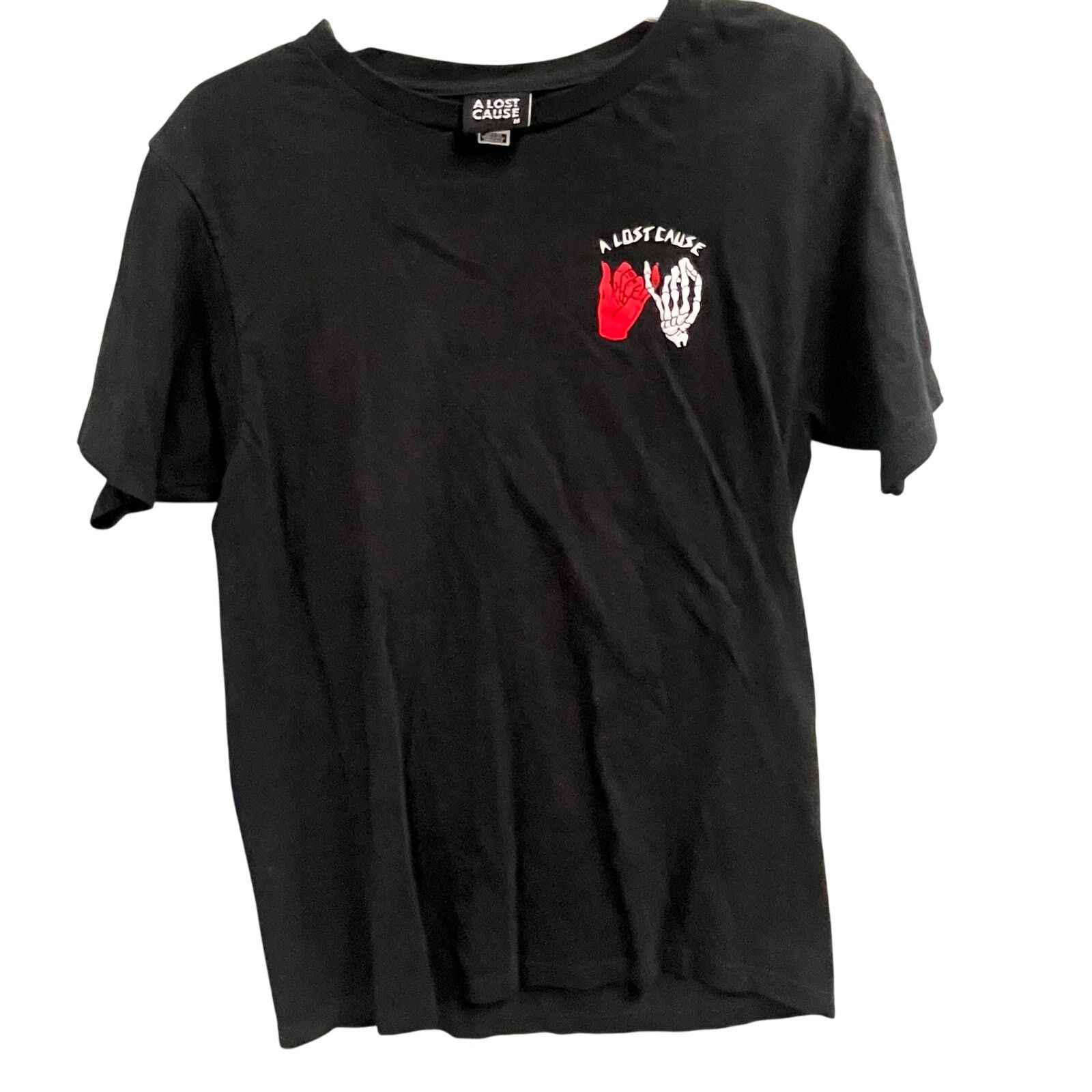 Other A Lost Cause Mens Medium Black Graphic Tee Pinky Swear Size US M / EU 48-50 / 2 - 1 Thumbnail