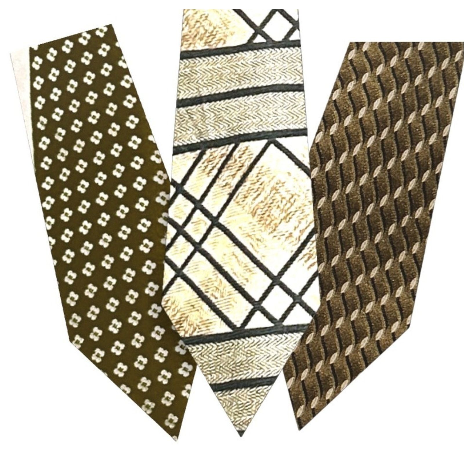 Other Vtg Silk Ties Bruno Rossi Italy Bardelli Roma Lattice Retro Size ONE SIZE - 1 Thumbnail