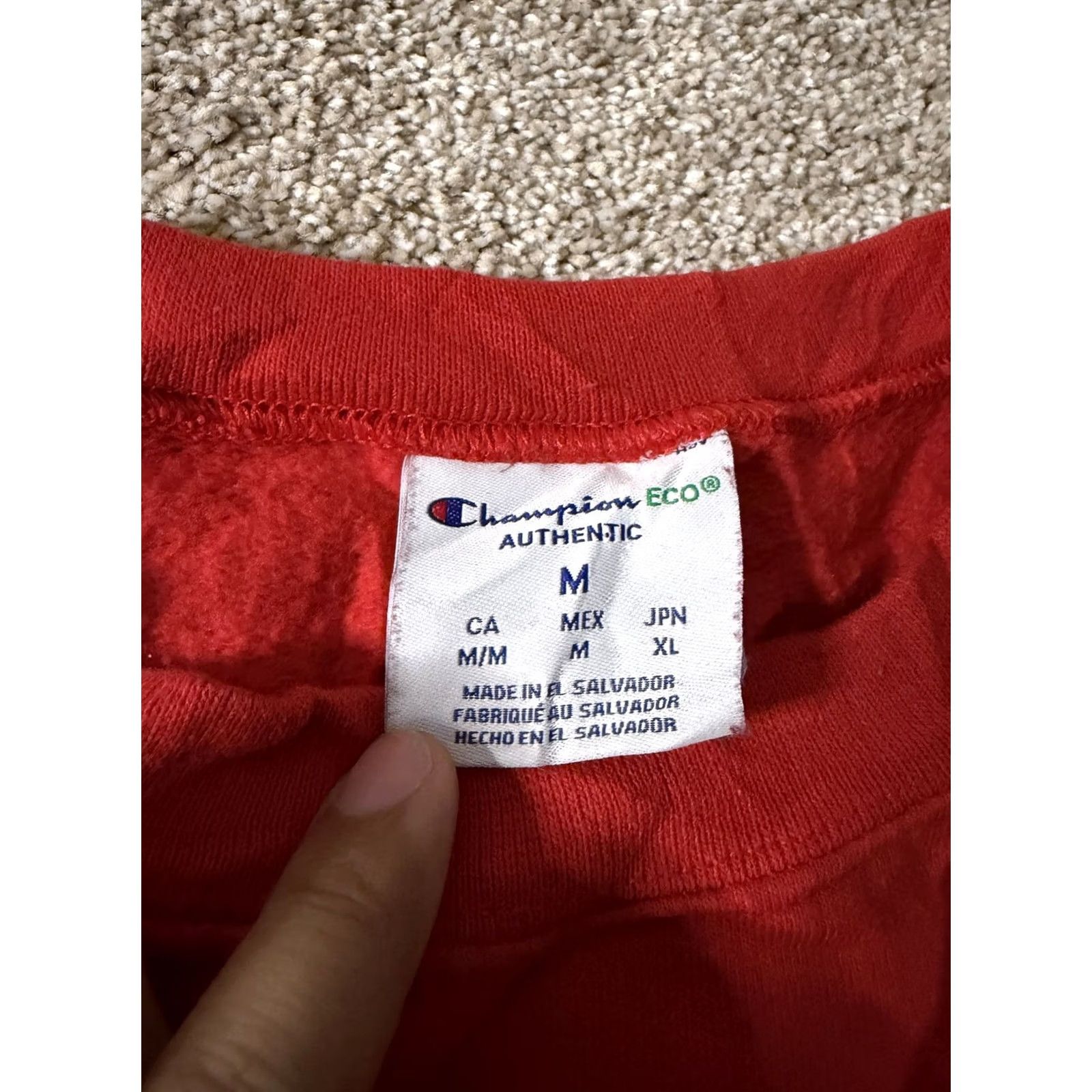 Champion Champion Sweatshirt Mens M Red Graphic Print Fleece Pullover Crewneck Size US M / EU 48-50 / 2 - 5 Thumbnail