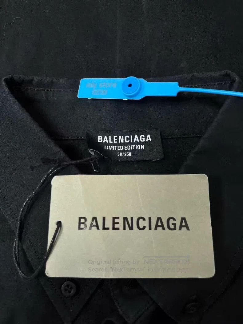 Balenciaga Balenciaga size 38 Letter Printed Collar Long Sleeve Shirt Size US S / EU 44-46 / 1 - 4 Thumbnail