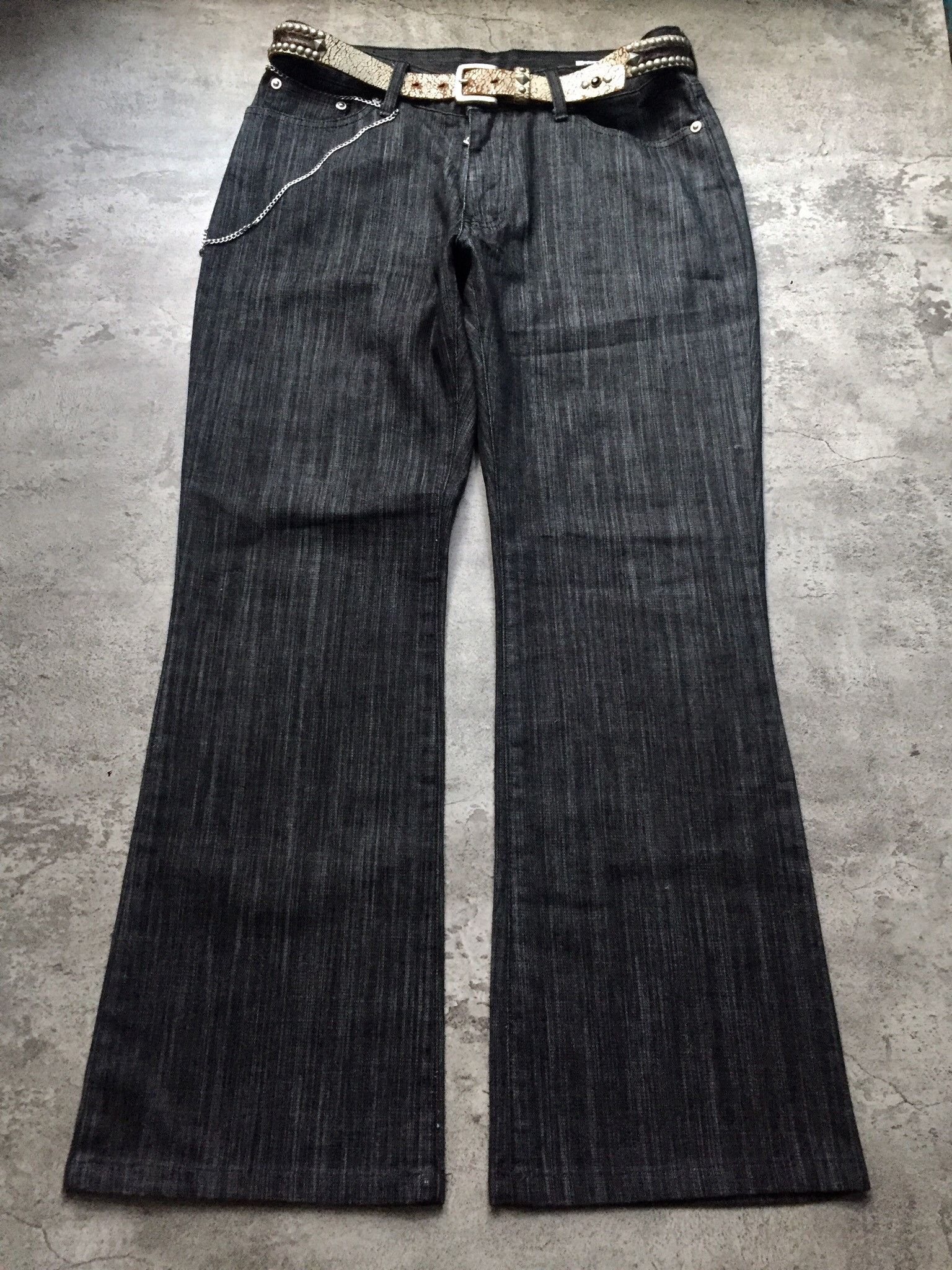 semanticdesign Semantic Design Black Wash Flare Denim Pants Size US 33 - 1 Thumbnail