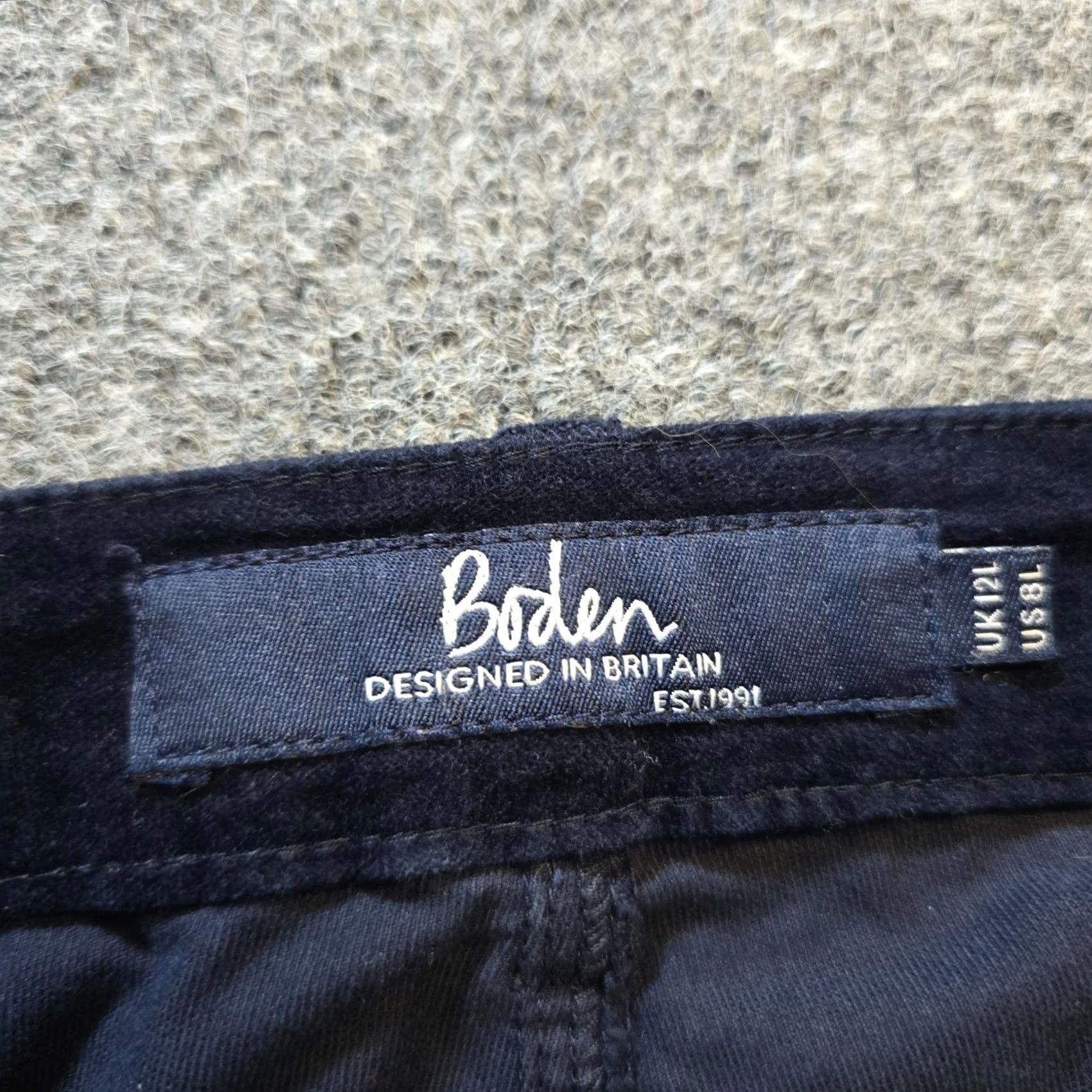 Boden Boden Pants Womens Size 8 Long Blue Velour The Soho Skinny Soft Capsule Casual Pants Size 30" / US 8 / IT 44 - 4 Thumbnail