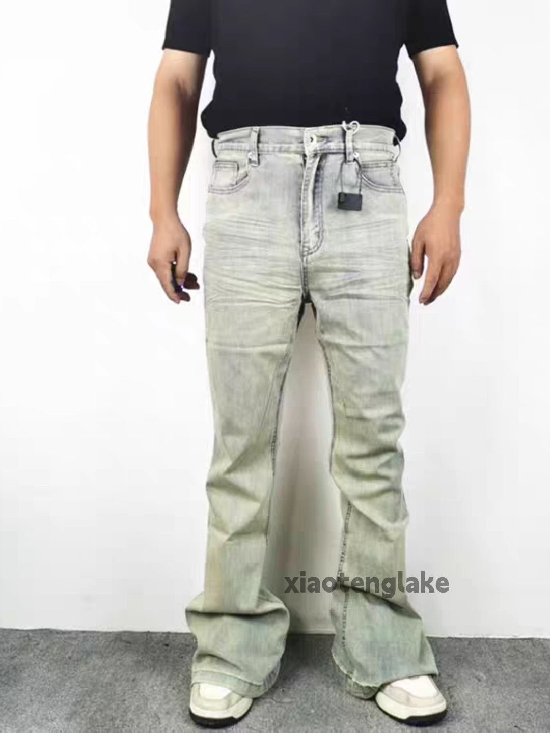 Jean ltx vintage washed faded punk grunge hiphop flared jeans Size US 26 / EU 42 - 2 Thumbnail