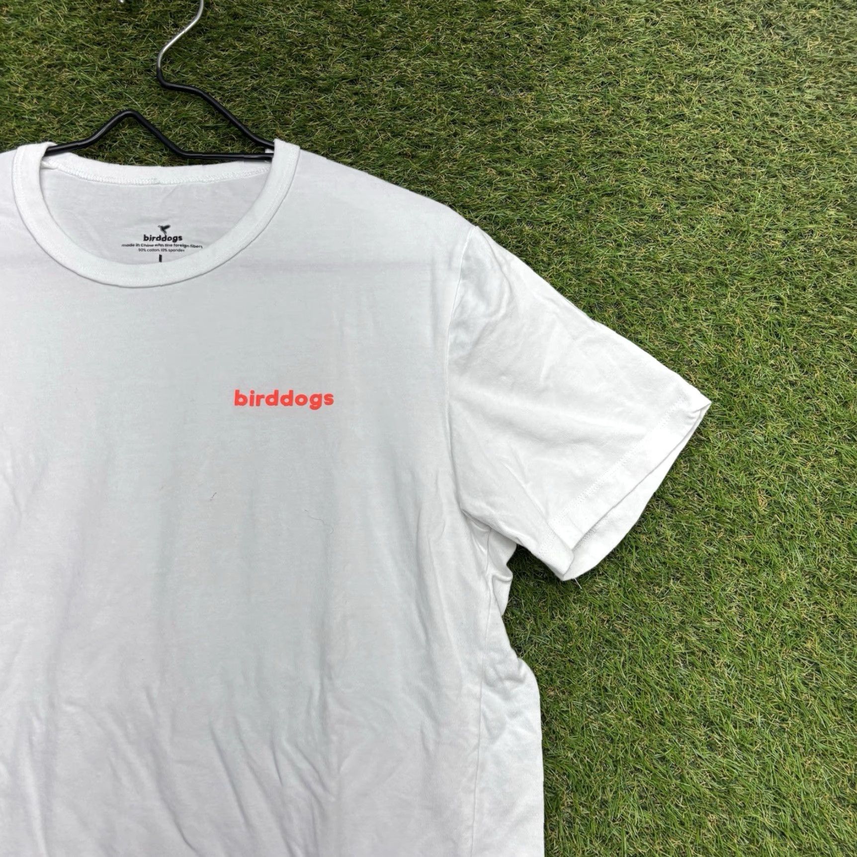 Vintage Birddogs Gym Shirt Mens Large White USA Flag Graphic Print Short Sleeve Tech Casual Size US L / EU 52-54 / 3 - 3 Thumbnail